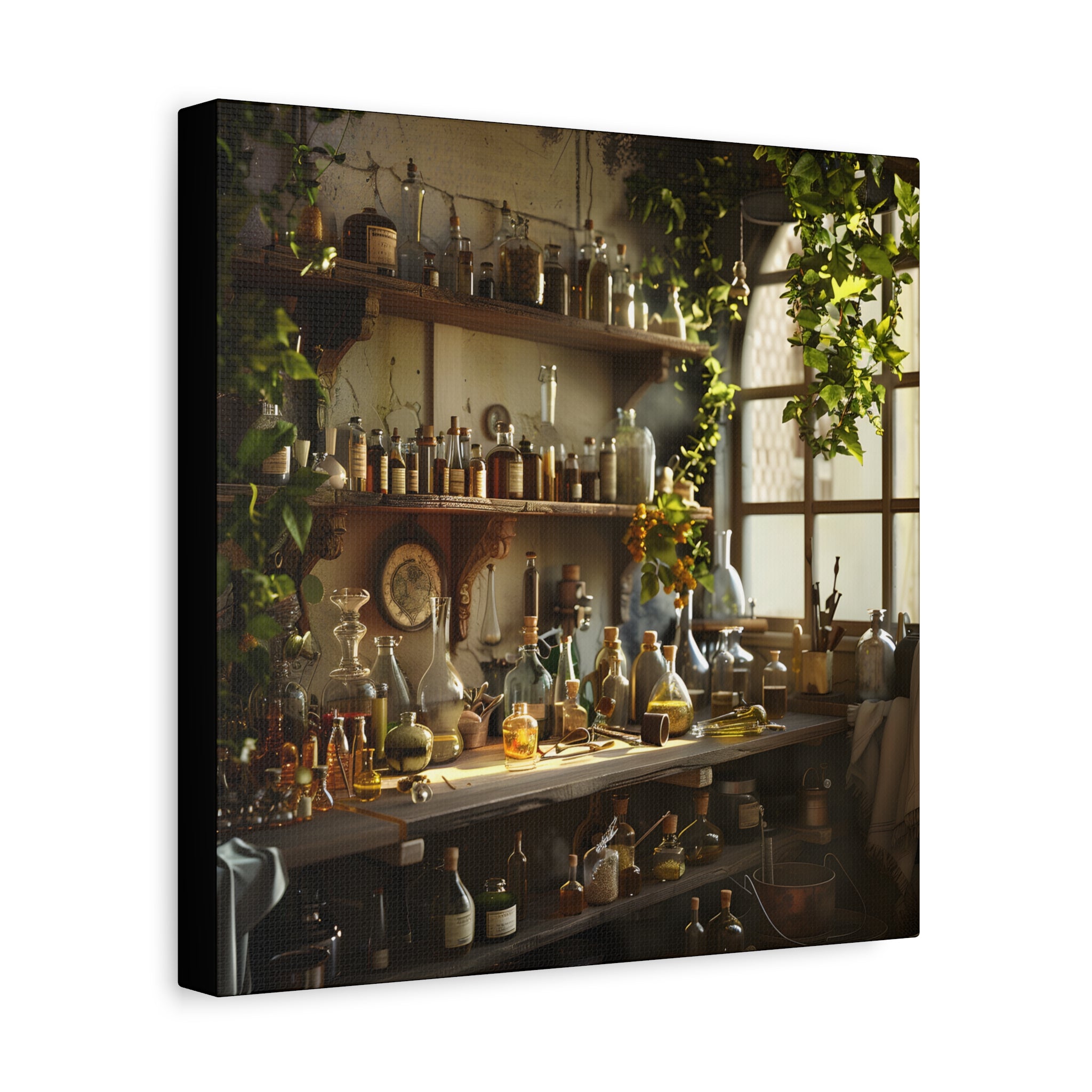 Botanical Apothecary Canvas Print, Vintage Wall Art, Nature Decor, Herbarium Artwork, Home Aesthetic