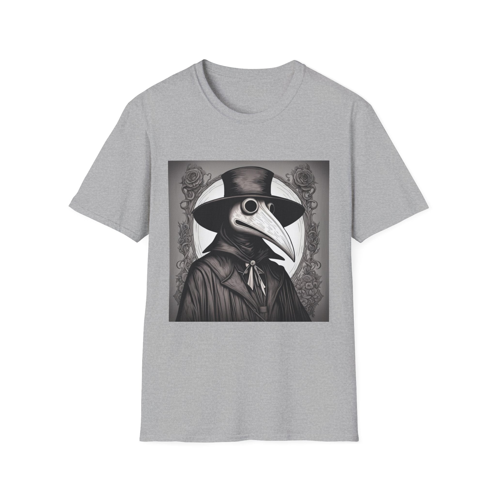 Vintage Plague Doctor Graphic Tee, Unisex T-Shirt, Halloween Costume, Gothic Fashion, Spooky Gift, Unique Art Shirt