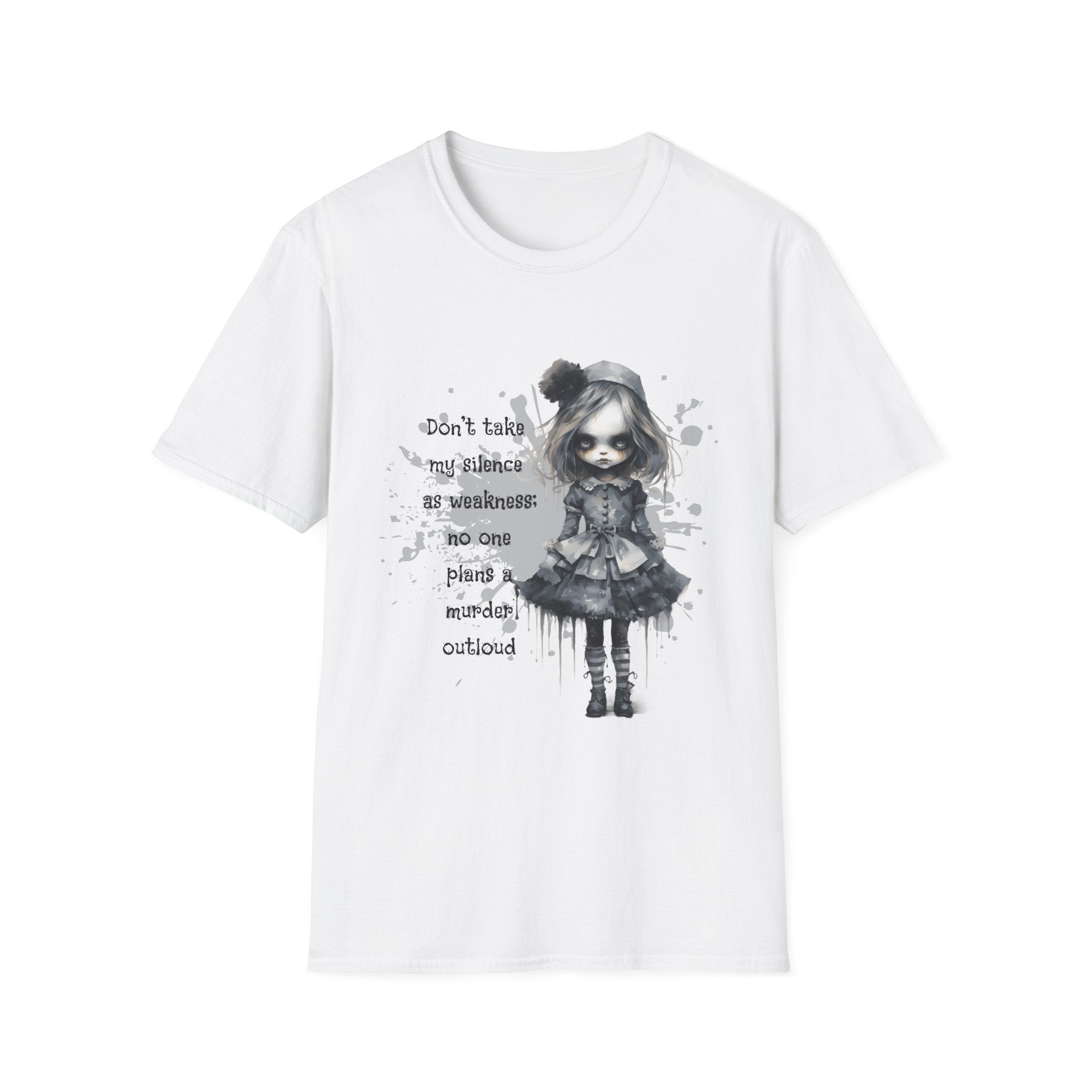 Creepy Doll Unisex T-Shirt, Vintage Art Tee, Casual Graphic Shirt, Alternative Style Top, Unique Gift for Art Lovers