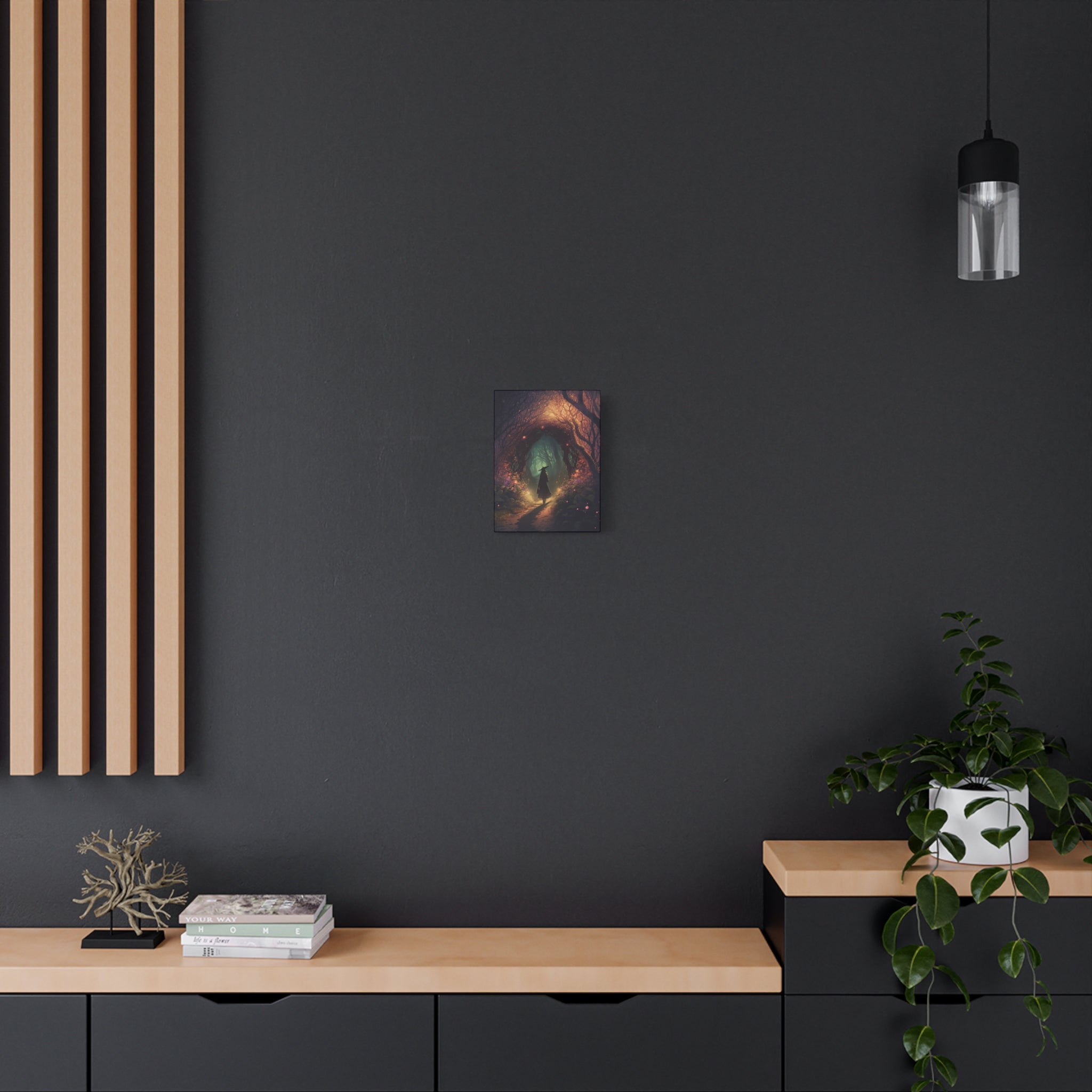 Nightfall Wall Art Print, Witch Canvas, Fantasy Home Decor, Magical Artwork, Gift for Her