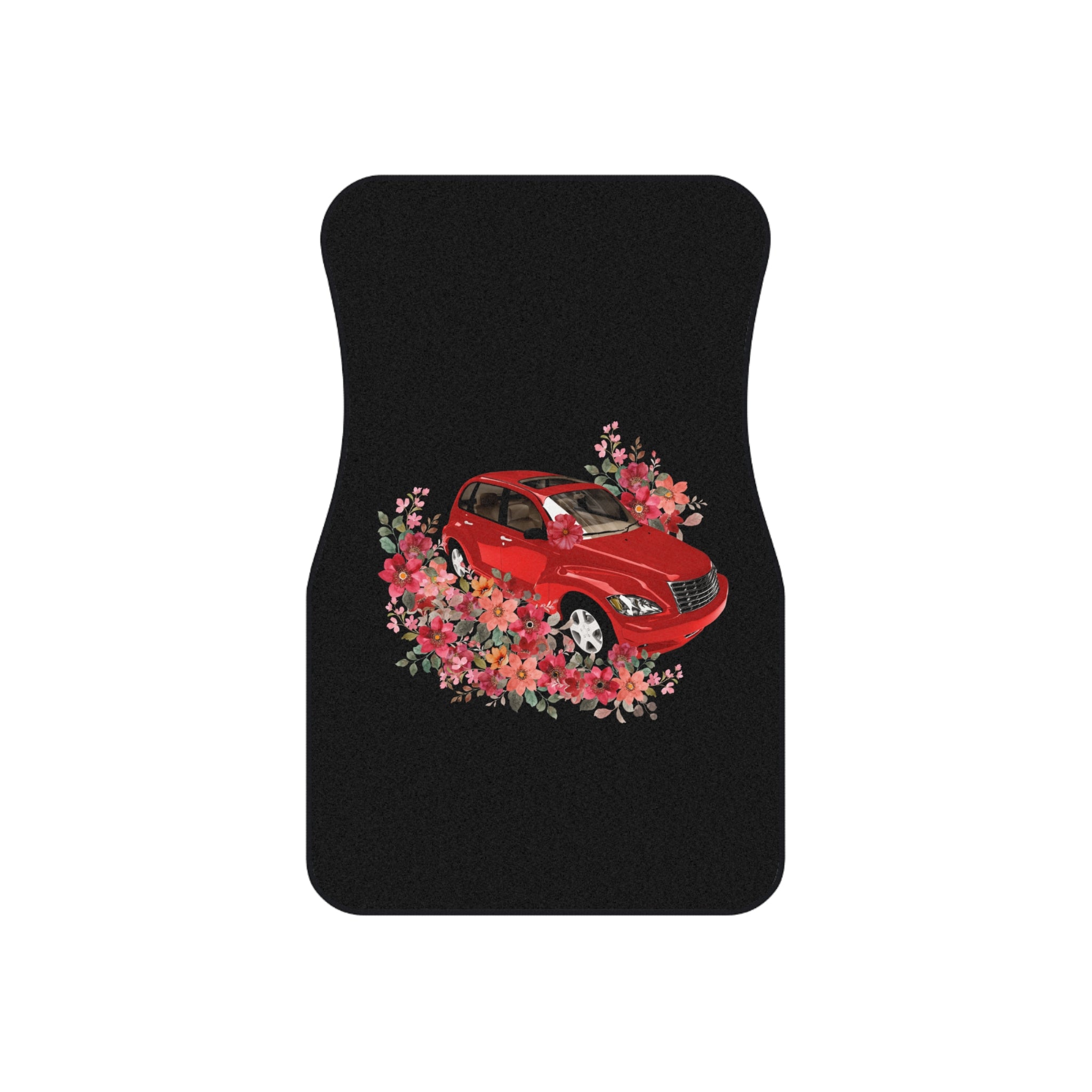 PT Cruiser Car Mats Set | Cute Auto Floor Mats, Car Accessories, Gift for Car Lovers, Stylish Floor Protection, Red Car Design