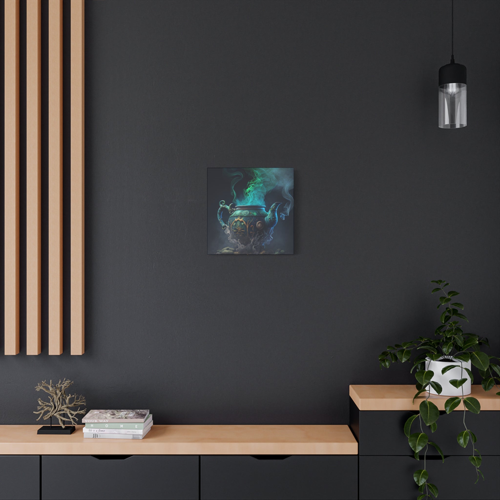 Brewing - Mystical Teapot Canvas Art, Enchanted Kitchen Decor, Witchy Home Decor, Magical Wall Art, Gift for Tea Lovers