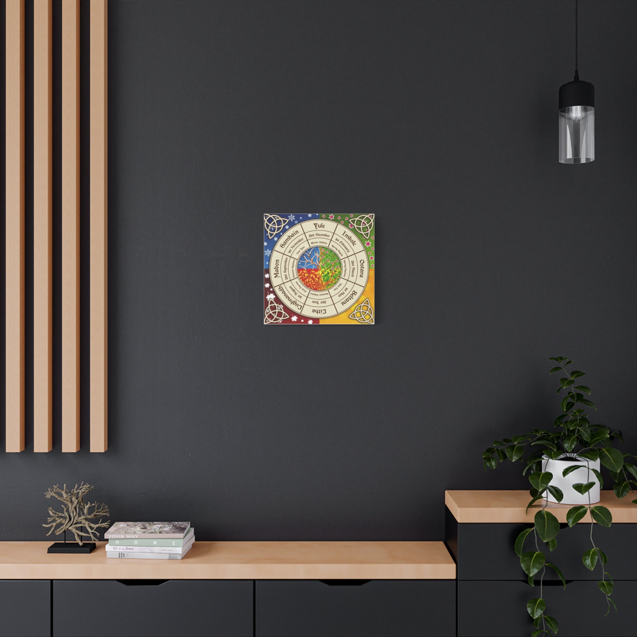 The Sabbats Canvas Wall Art, Magical Decor, Nature Inspired, Pagan Festivals, Home Decor, Gift for Wiccans