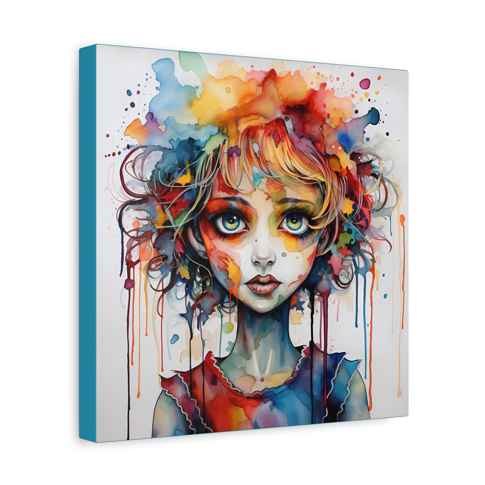 Creepy Doll Art Canvas Print, Vibrant Wall Decor, Unique Gift for Art Lovers, Whimsical Home Decoration, Perfect for Birthdays, Holidays