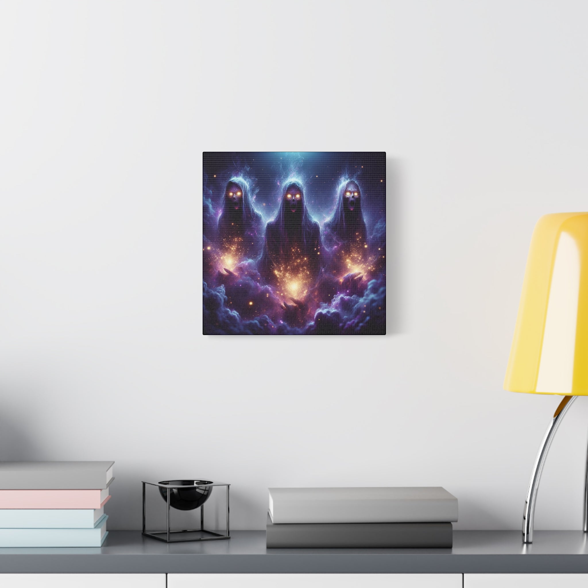 The Watchers  Canvas Print, Ethereal Wall Decor, Spiritual Home Art, Fantasy Canvas, Unique Gift Idea, Halloween Decor, Mystic Artwork