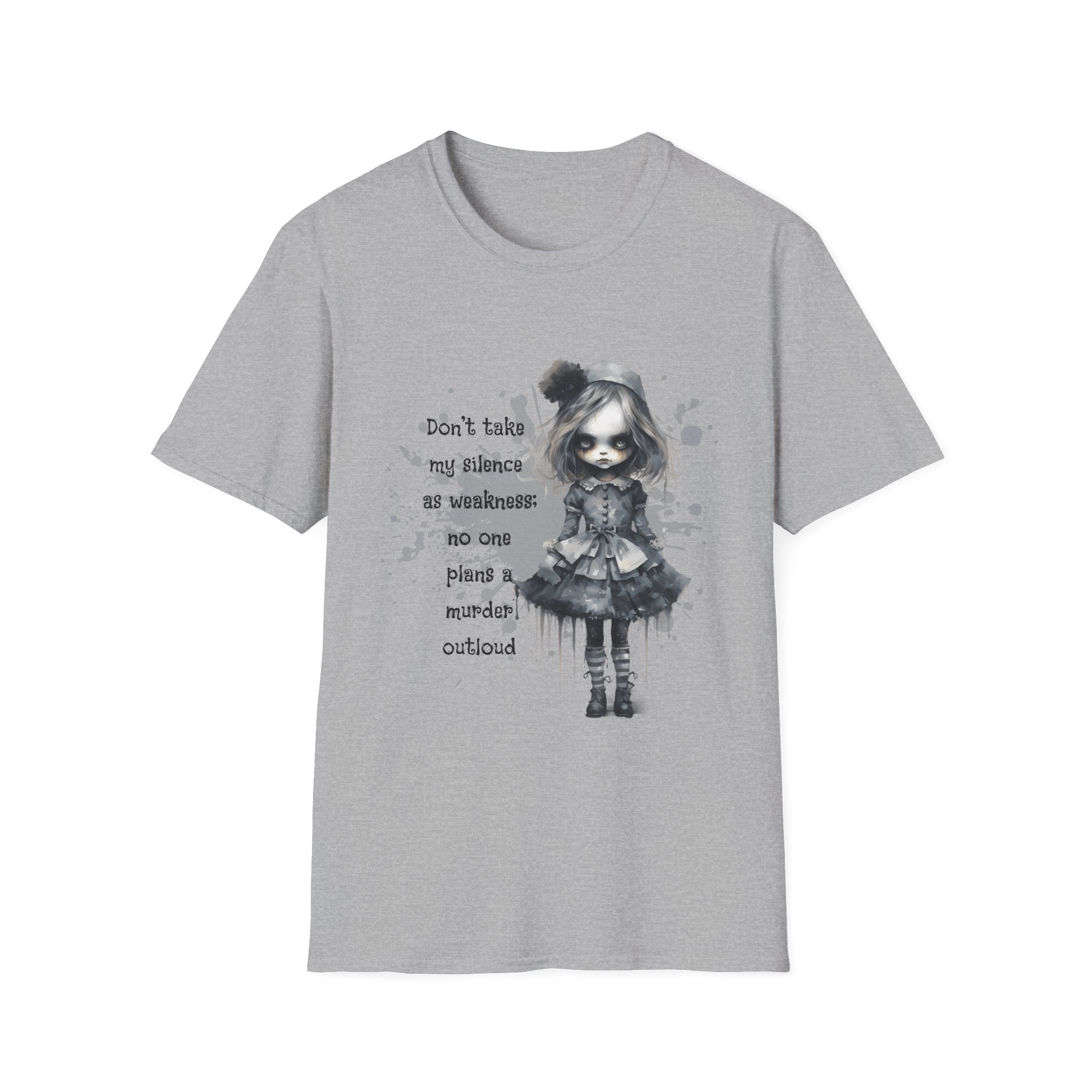 Creepy Doll Unisex T-Shirt, Vintage Art Tee, Casual Graphic Shirt, Alternative Style Top, Unique Gift for Art Lovers