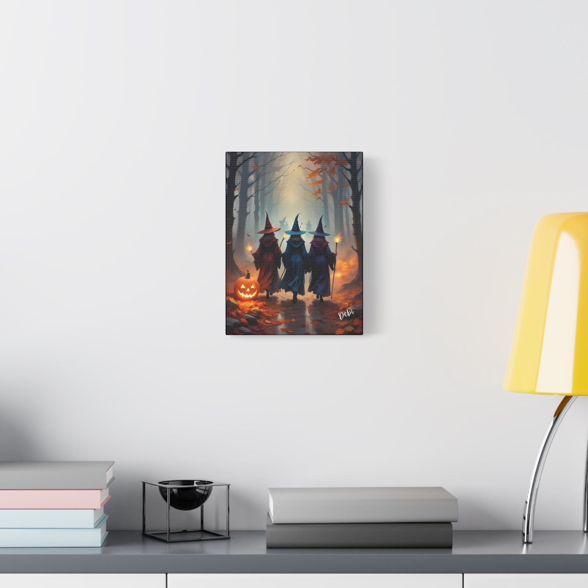 Trick or Treat Canvas Art, Spooky Home Decor, Fall Wall Art, Halloween Decoration, Witchy Vibes