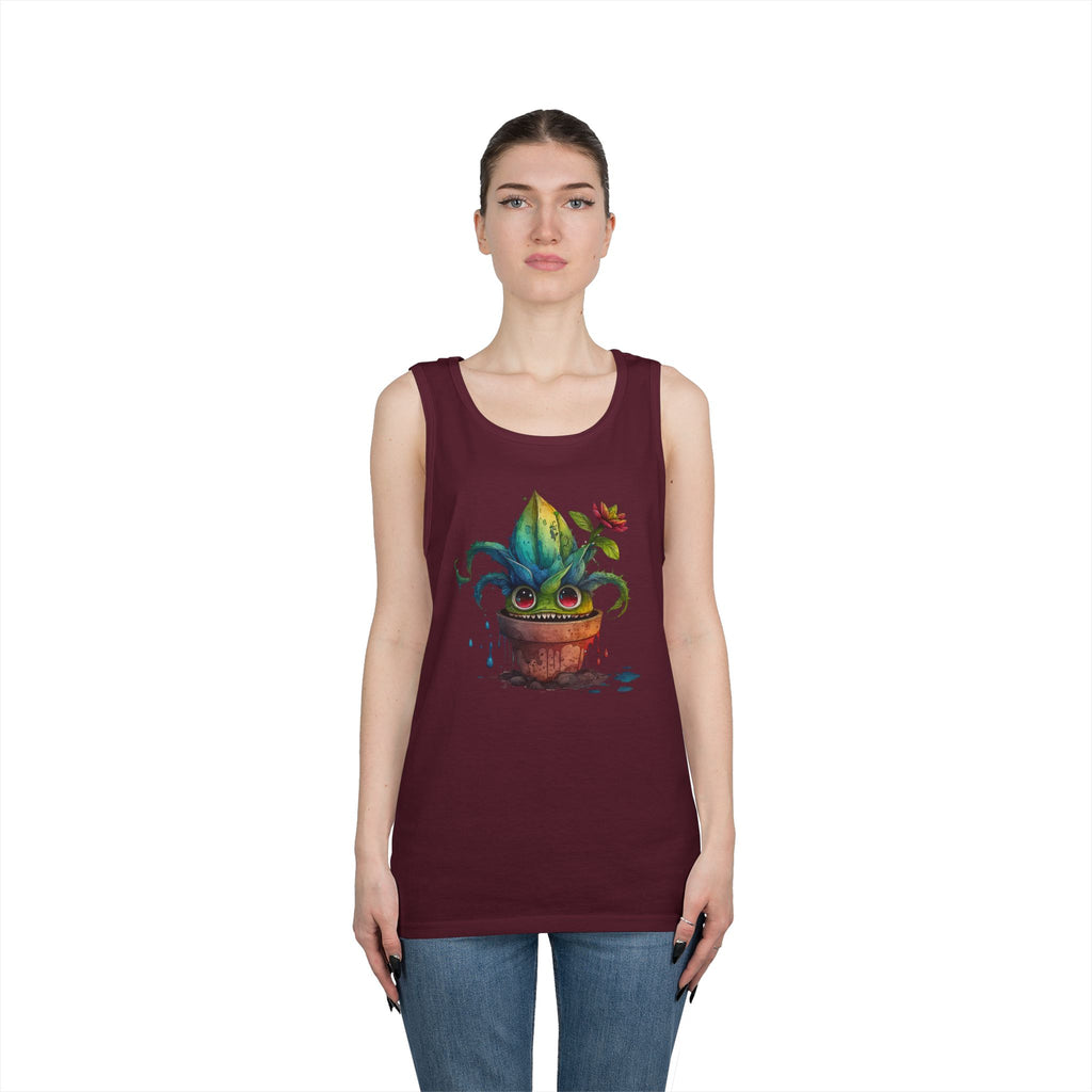 Creepy Garden Plant Tank Top – Fun Unisex Tee for Plant Lovers, Gardening Gift, Summer Wear, Eco-Friendly Fashion