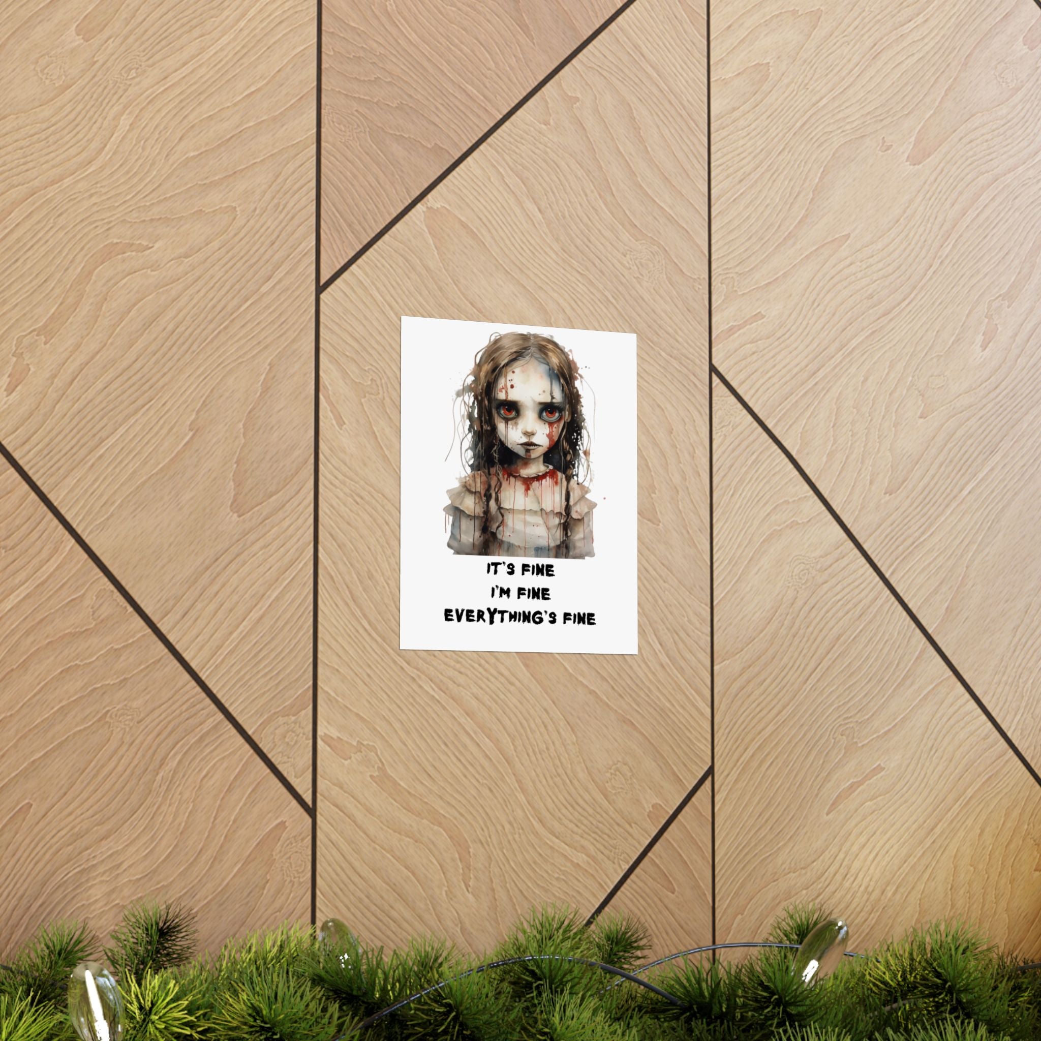 Creepy Doll Art Poster, Creepy Decor, Dark Academia Wall Art, Disturbing Print, Horror Gift, Gothic Home Decor