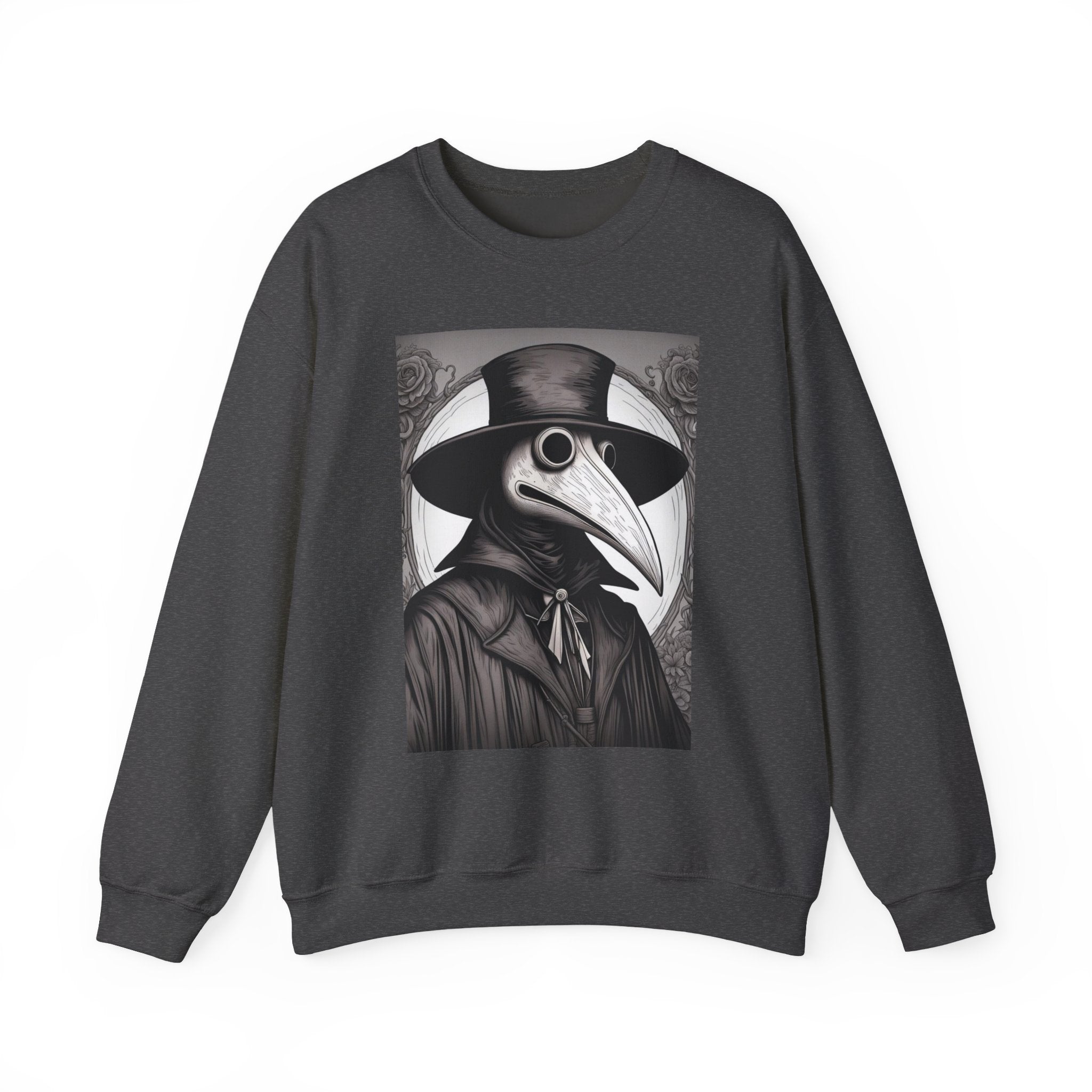 Stylish Plague Doctor Sweatshirt, Cozy Crewneck, Unique Gift for Halloween, Unisex Fashion, Vintage Aesthetic Apparel, High-Quality Comfort
