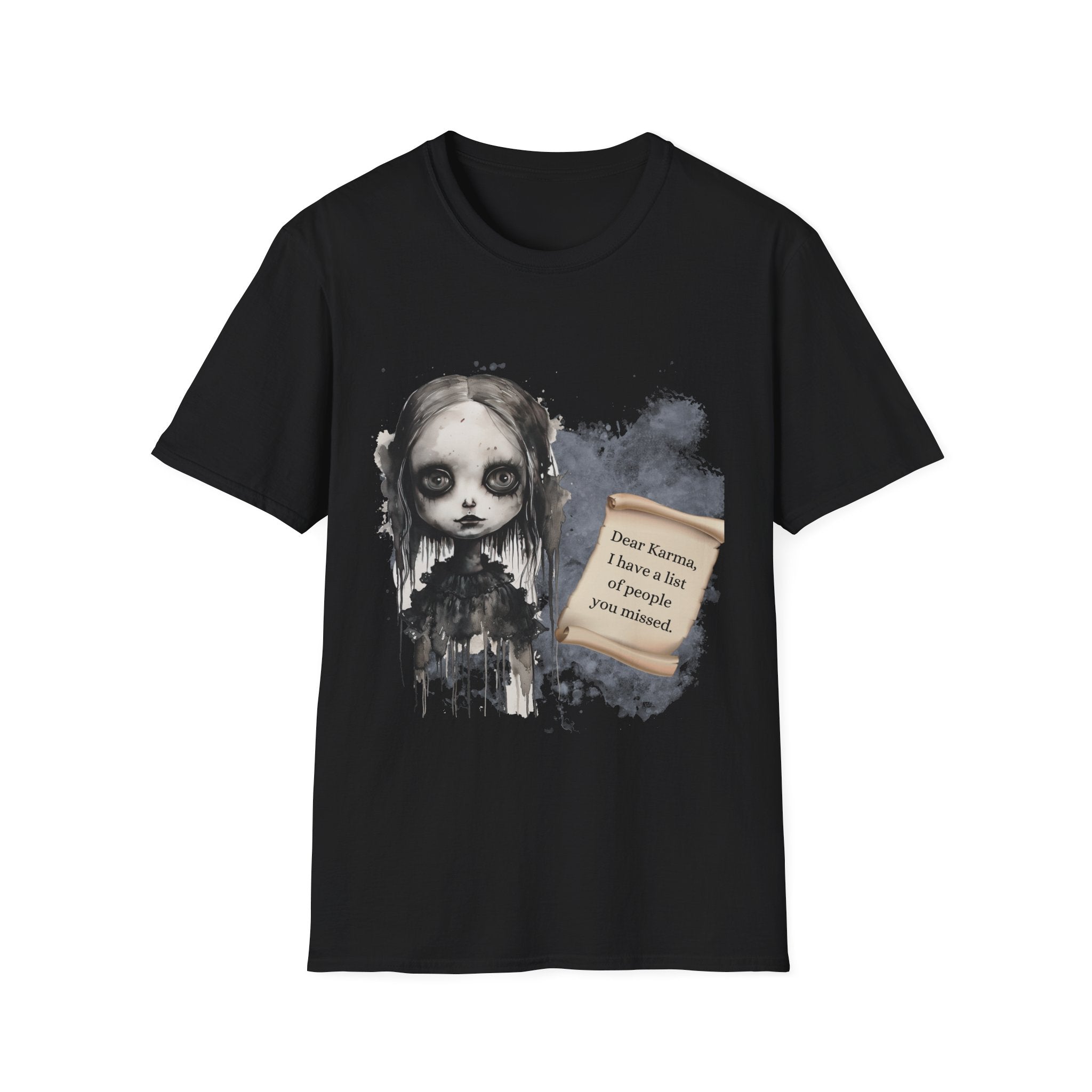 creepy Doll T-Shirt, Unisex Tee for Spooky Season, Halloween Costume, Gift for Horror Lovers, Casual Wear, Vintage Style