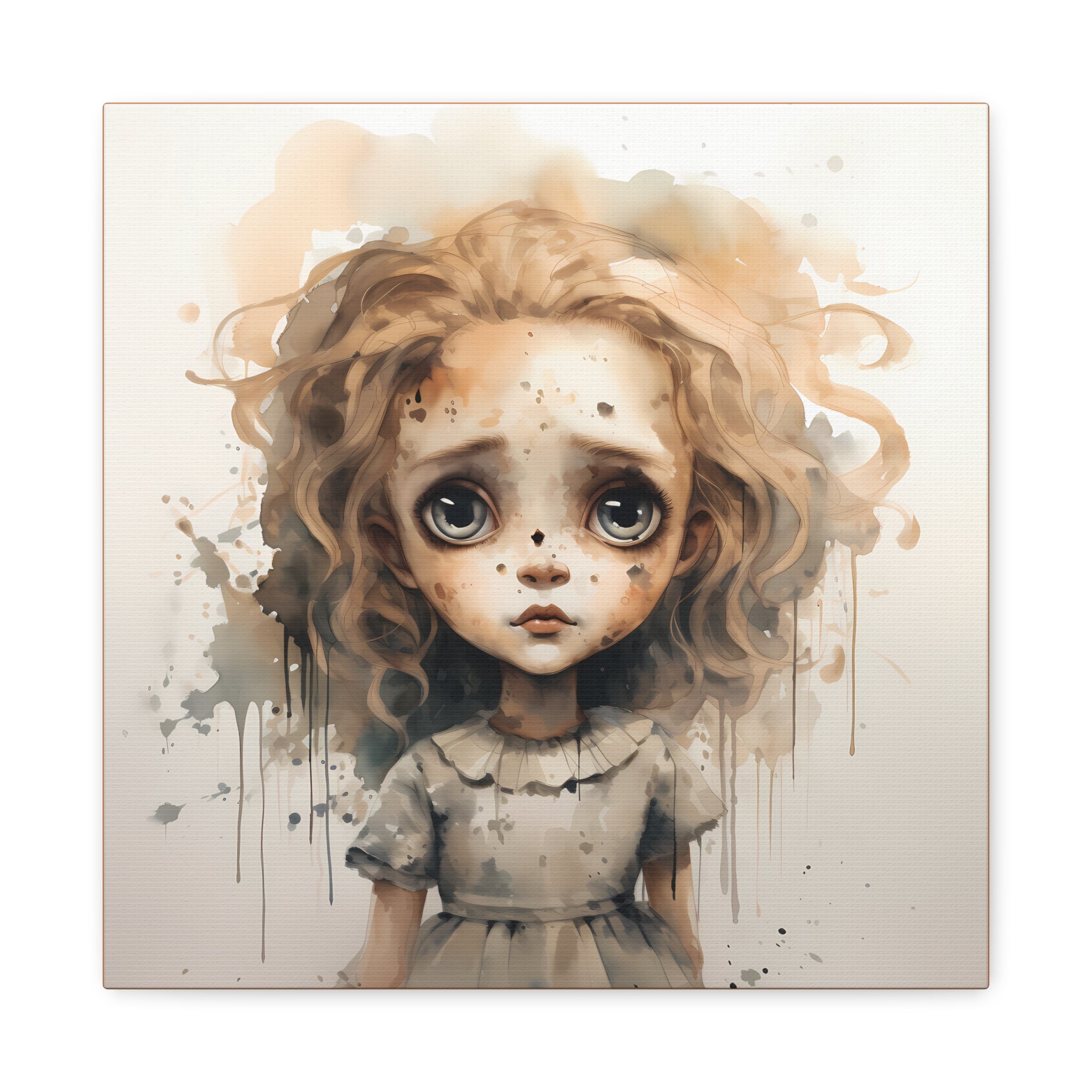 creepy Doll Canvas Art Print, Stretched Wall Decor, Surreal Girl Illustration, Unique Gift for Home, Art Lovers, Kids Room Decor, Art [...]