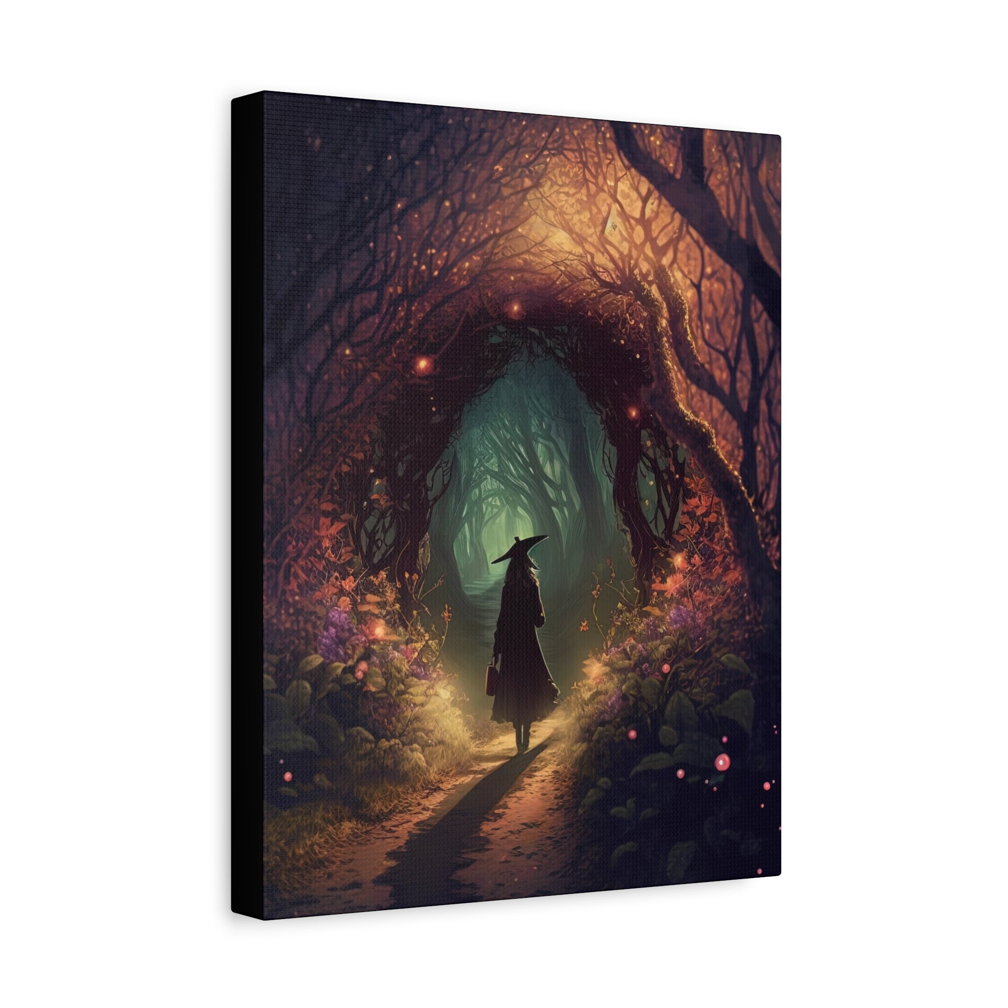 Nightfall Wall Art Print, Witch Canvas, Fantasy Home Decor, Magical Artwork, Gift for Her