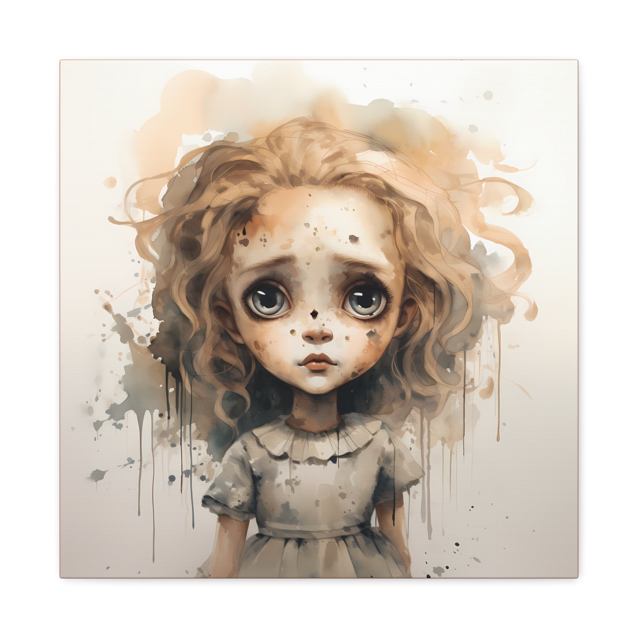 creepy Doll Canvas Art Print, Stretched Wall Decor, Surreal Girl Illustration, Unique Gift for Home, Art Lovers, Kids Room Decor, Art [...]