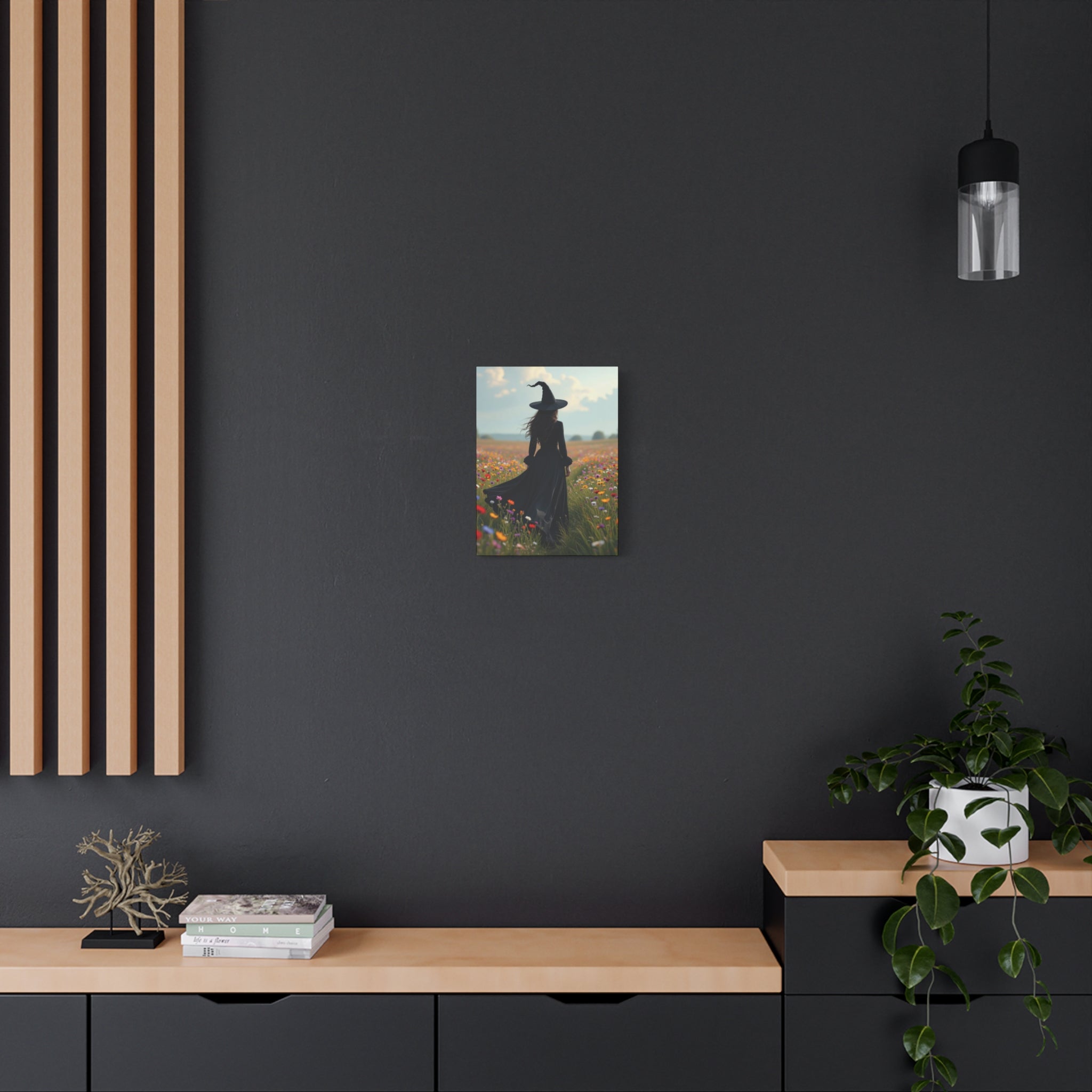 The Vale Canvas Art Print, Home Decor, Gifts for Halloween, Witch Artwork, Boho Decor, Magical Wall Art