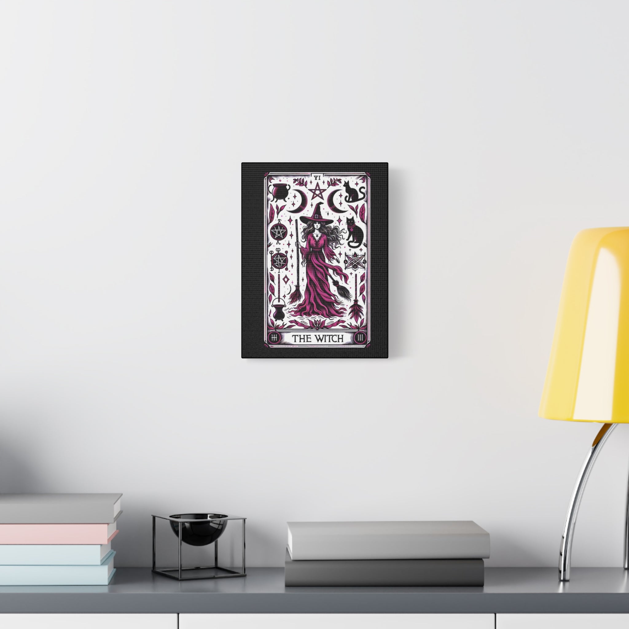 The Witch Tarot Card Canvas Art Print, Magical Decor, Wall Art for Home, Modern Witch Print, Gothic Aesthetic, Perfect Gift for Witch Lovers