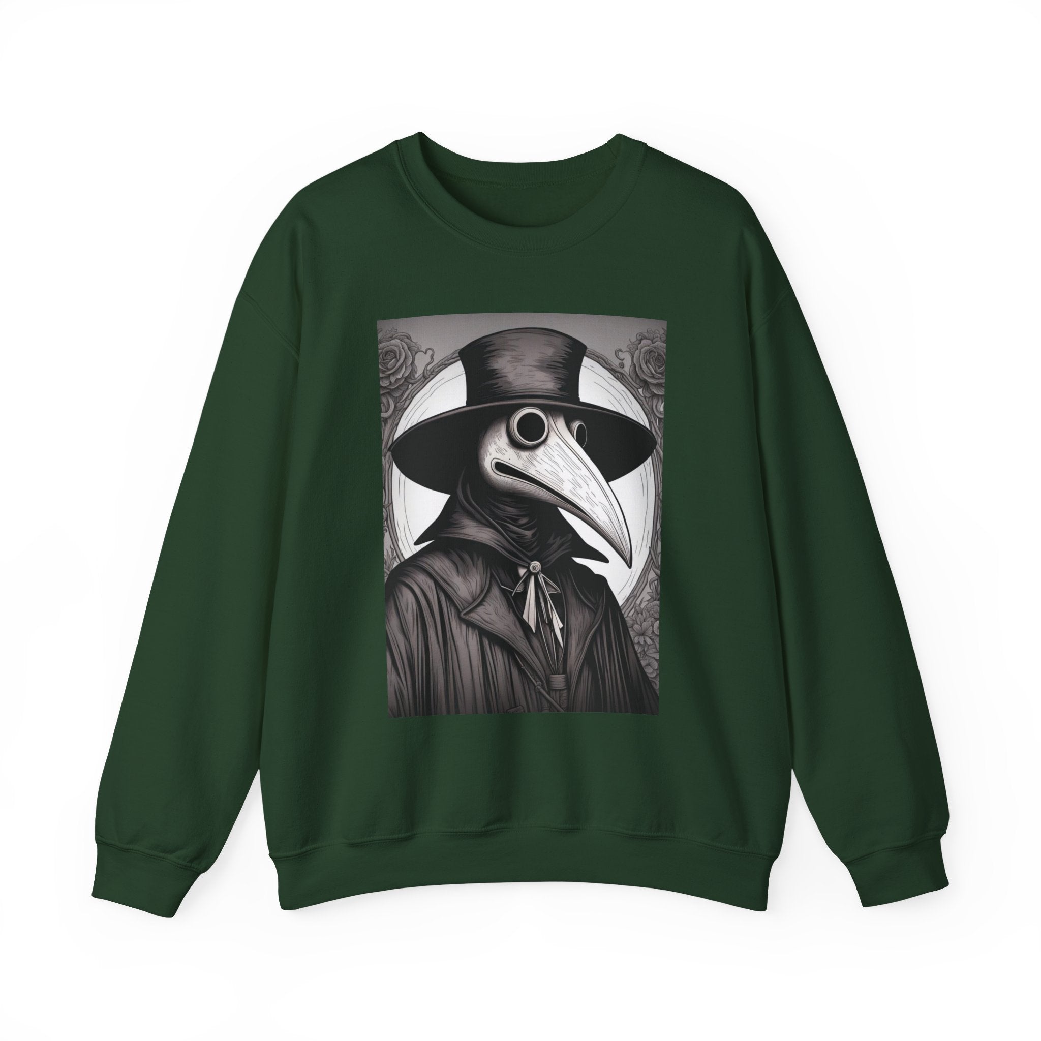 Stylish Plague Doctor Sweatshirt, Cozy Crewneck, Unique Gift for Halloween, Unisex Fashion, Vintage Aesthetic Apparel, High-Quality Comfort