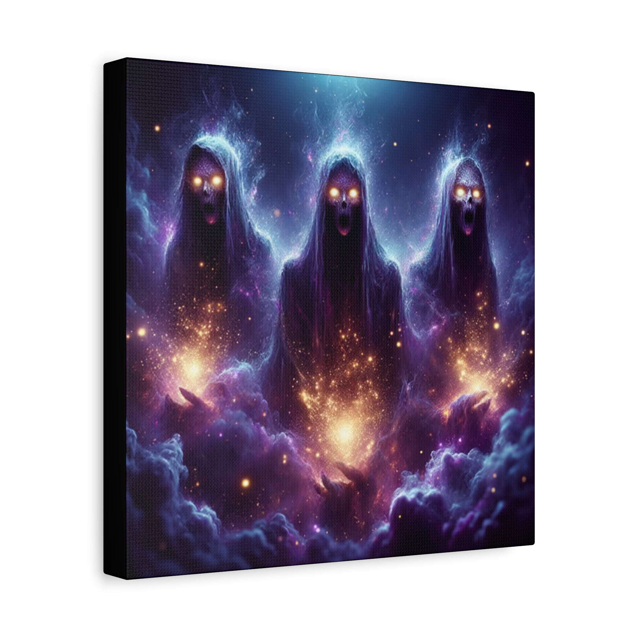 The Watchers  Canvas Print, Ethereal Wall Decor, Spiritual Home Art, Fantasy Canvas, Unique Gift Idea, Halloween Decor, Mystic Artwork