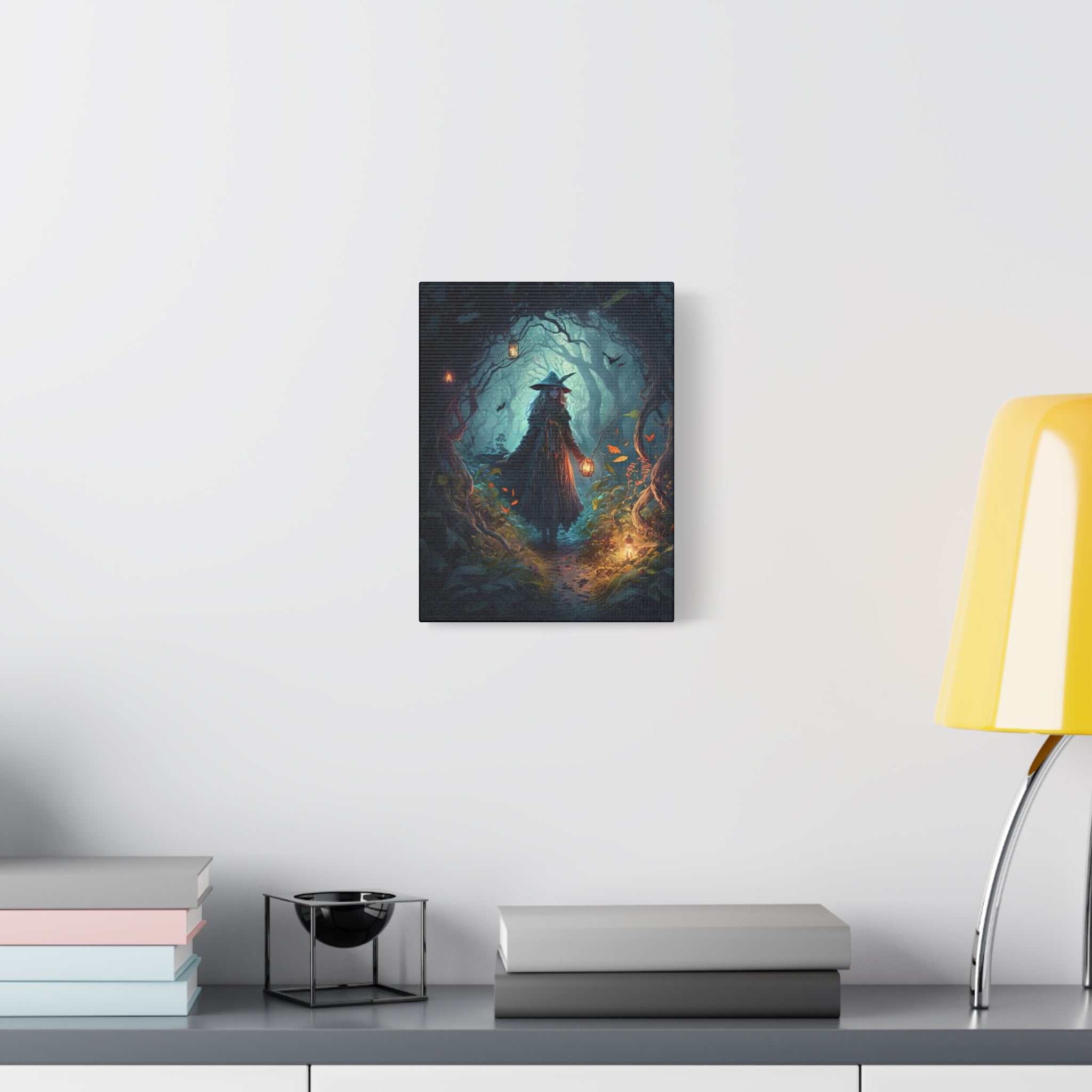 The Cave Canvas Print, Witch Artwork, Halloween Decor, Witchy Wall Art, Bohemian Home Decor, Gift for Witch Lovers