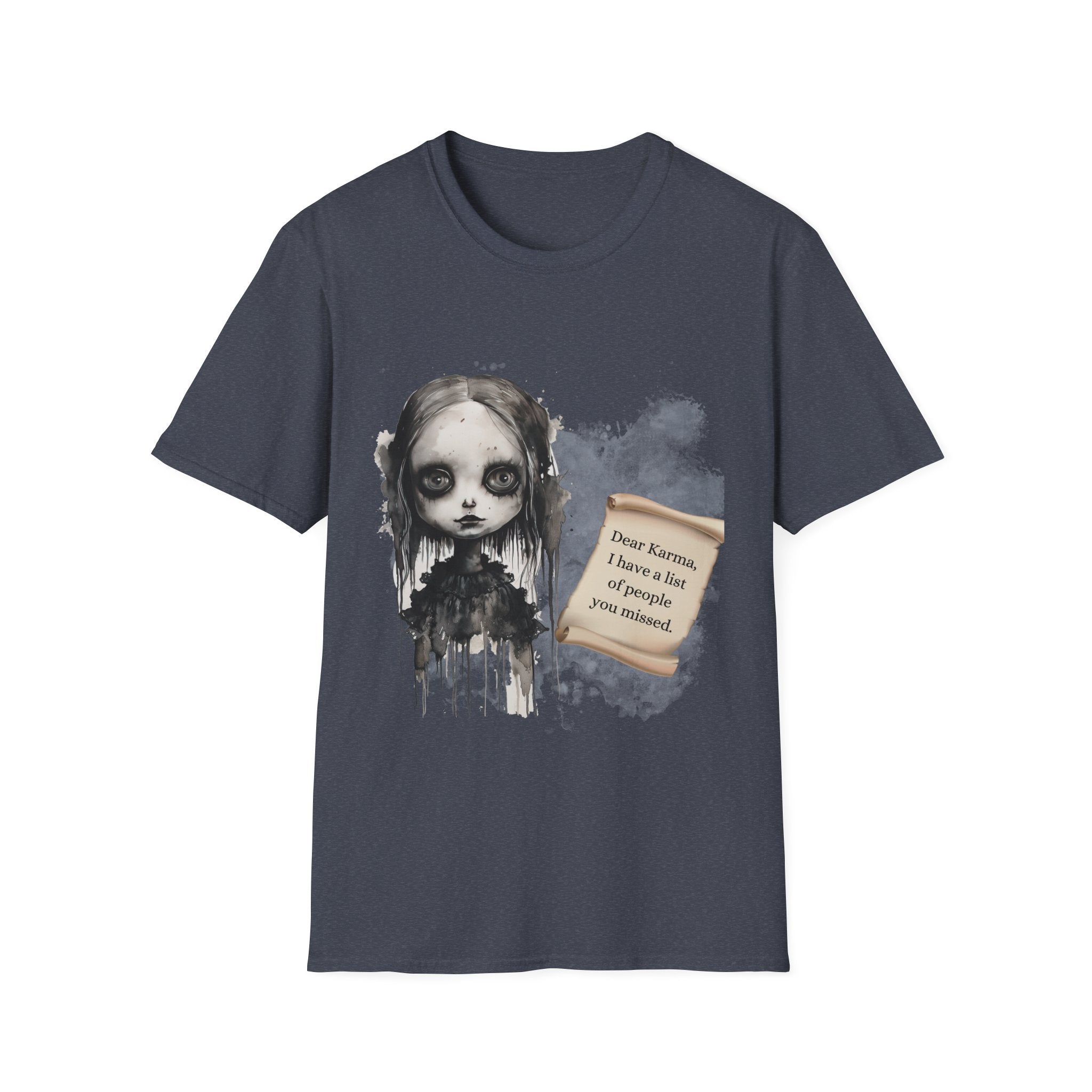 creepy Doll T-Shirt, Unisex Tee for Spooky Season, Halloween Costume, Gift for Horror Lovers, Casual Wear, Vintage Style