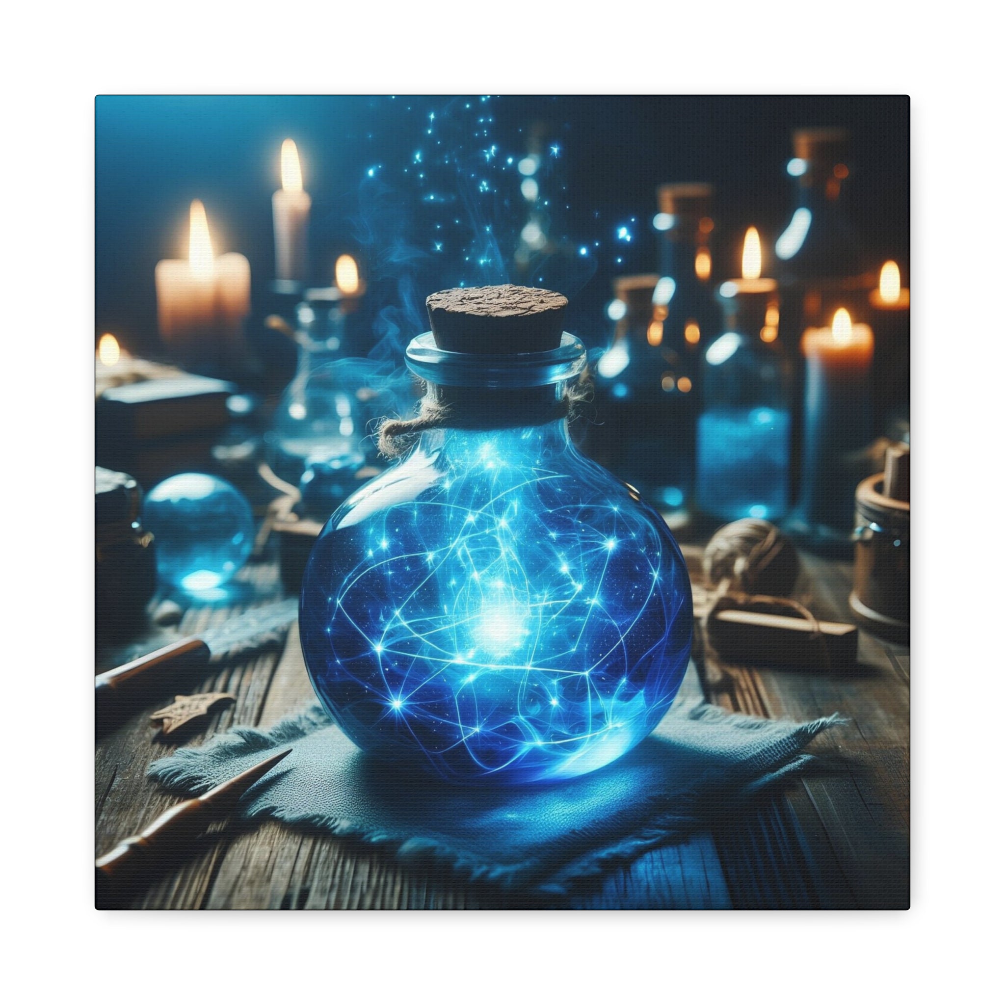 Magical Potion Canvas Art, Fantasy Wall Decor, Enchanted Gift, Mystic Home Decor, Celestial Art Print, Witchy Aesthetic
