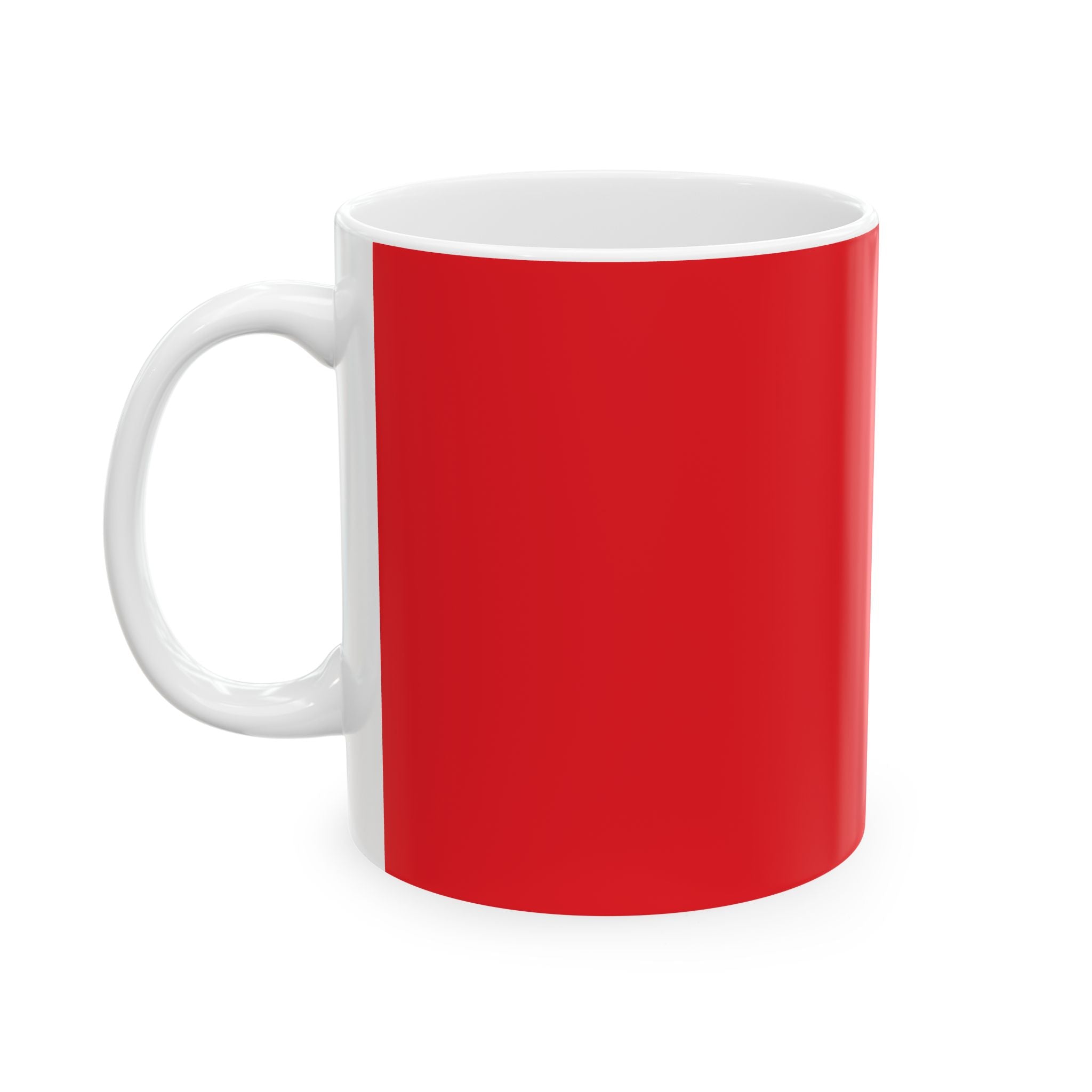 Creepy Doll Ceramic Mug - Unique Gift for Art Lovers, Coffee & Tea Enthusiasts, Home Decor, Office Supplies, Vibrant Red Design