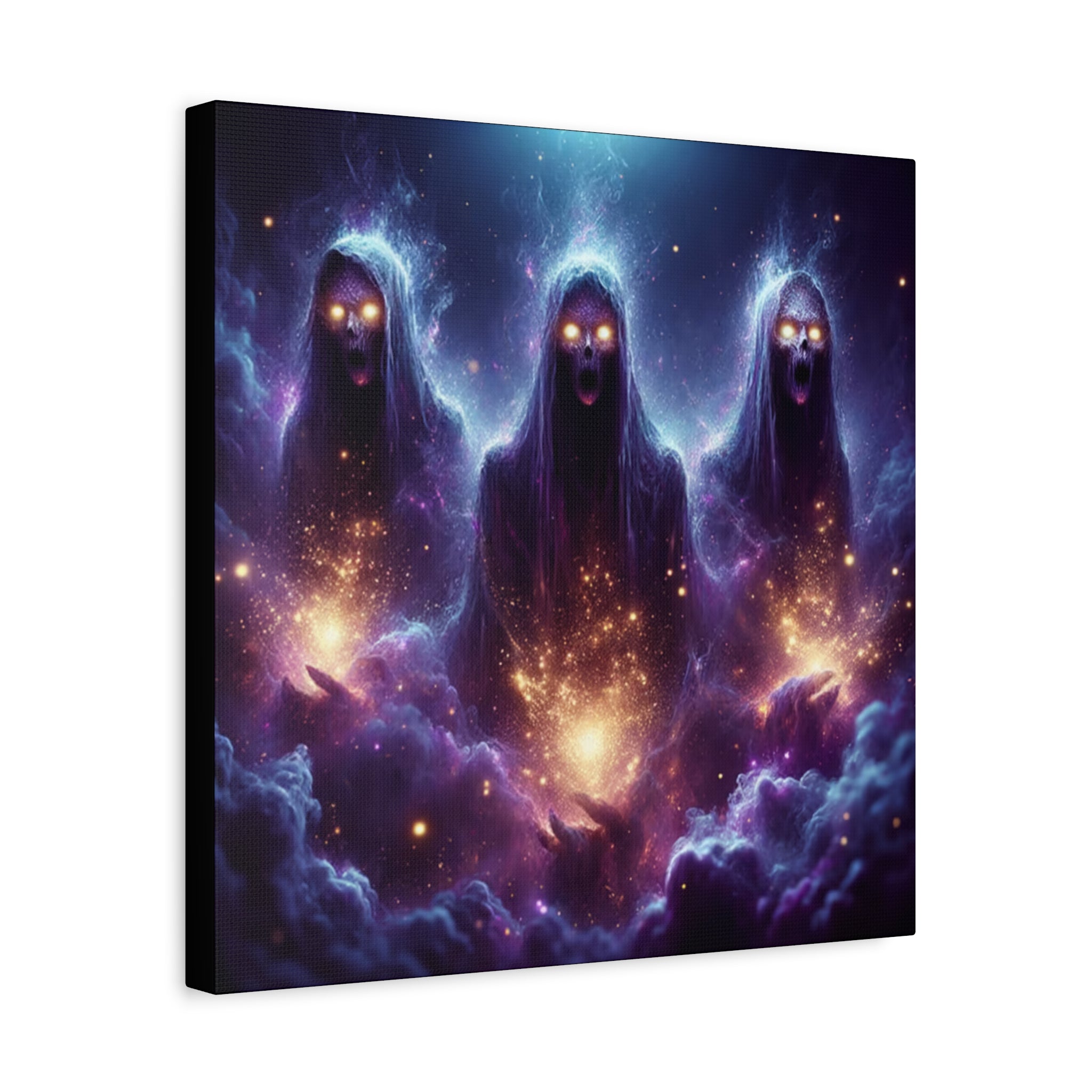 The Watchers  Canvas Print, Ethereal Wall Decor, Spiritual Home Art, Fantasy Canvas, Unique Gift Idea, Halloween Decor, Mystic Artwork