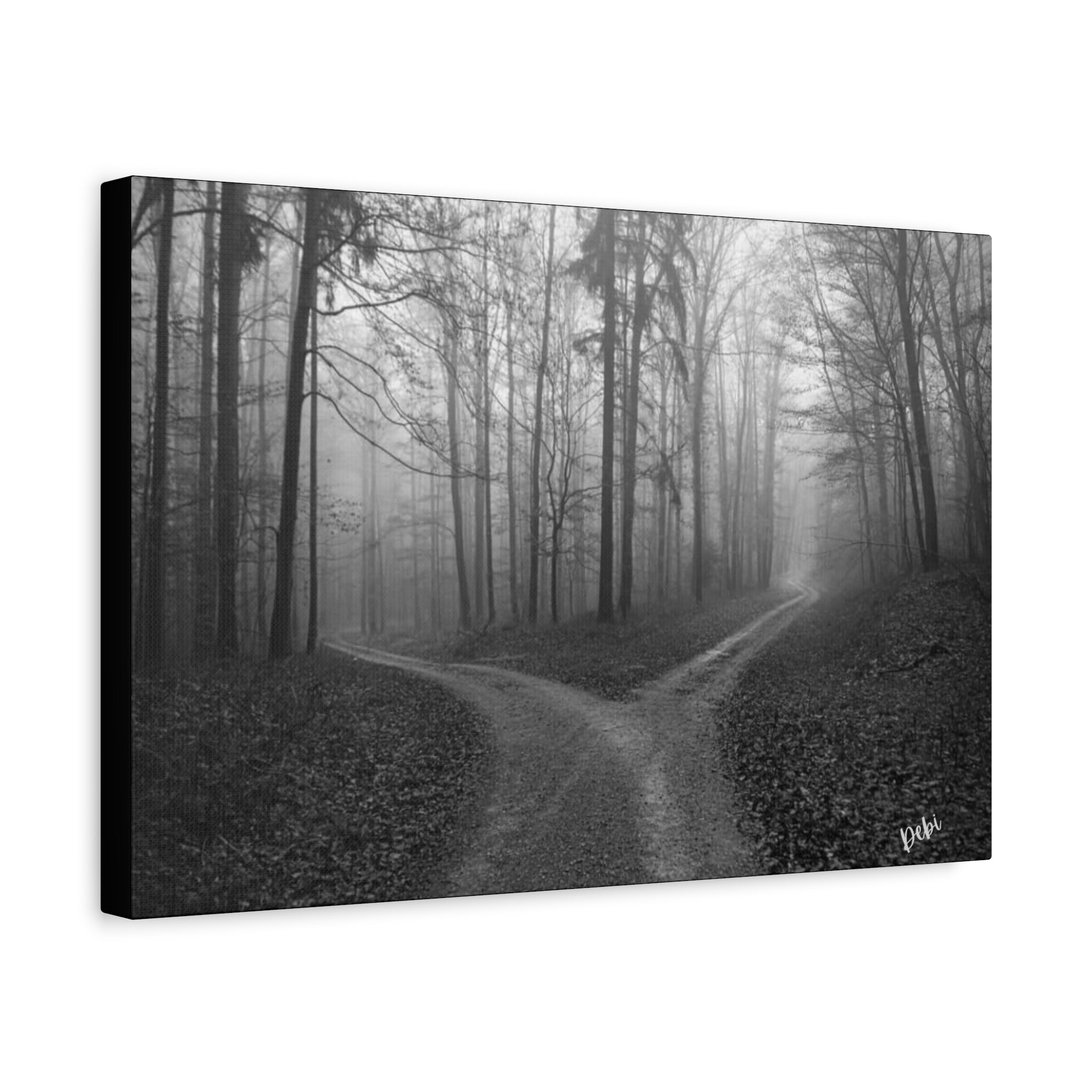At the Crossroads Canvas Art Print | Matte Stretched Artwork for Home Decor, Wall Art, Gift for Nature Lovers, Modern Living Room Decoration