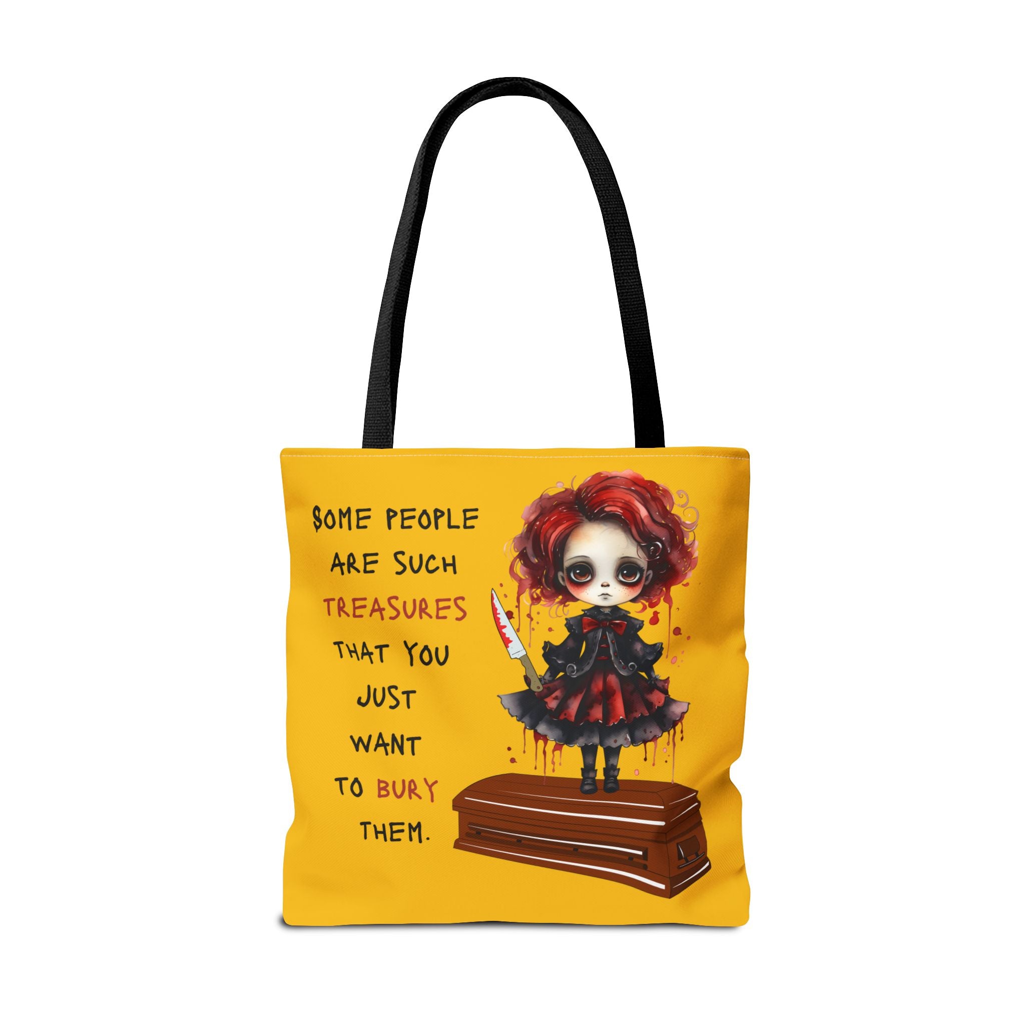 Creepy Doll Tote Bag with Quirky Artwork, Ideal for Halloween Decor, Gift for Alternative Fashion Lovers, Unique Shopper Bag, Spooky Gift