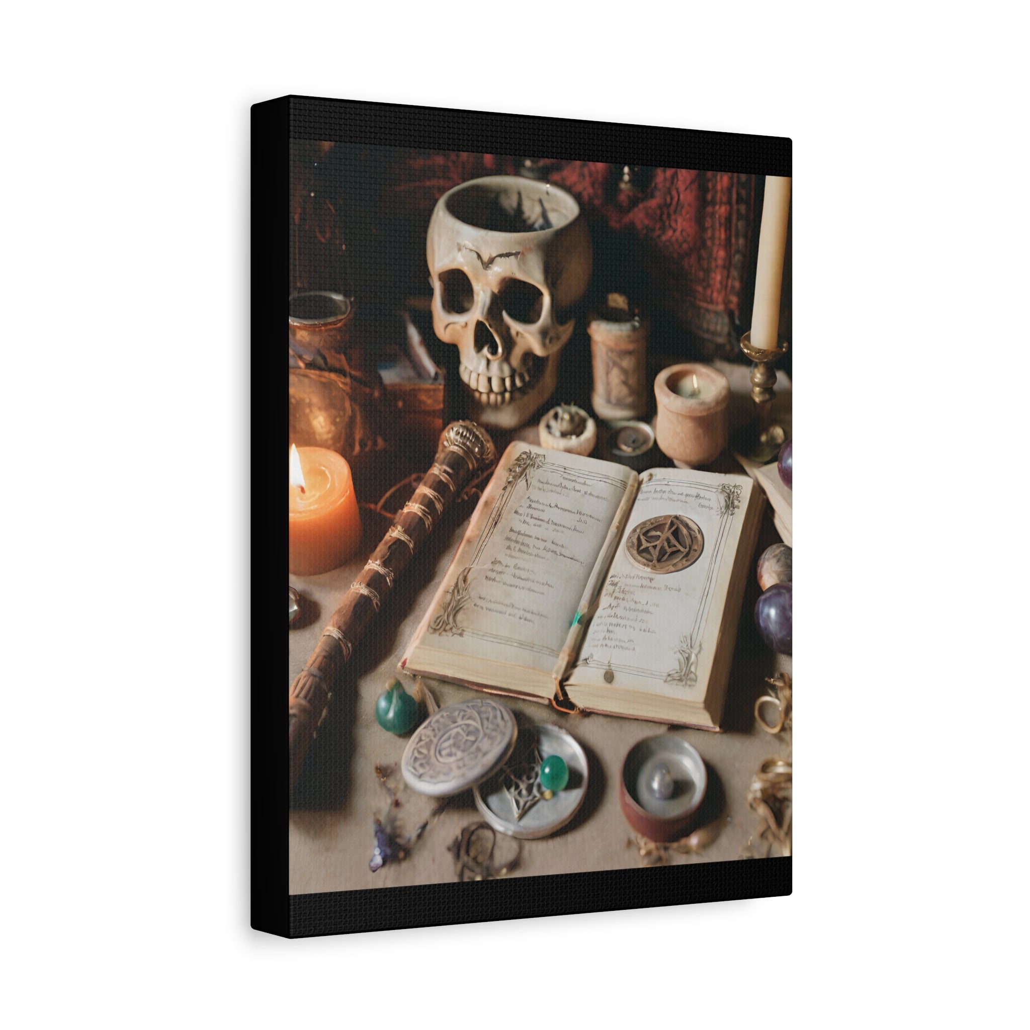 The Altar Canvas Wall Art, Witchy Decor, Book of Shadows Wall Art, Gothic Home Decor, Occult Canvas Print
