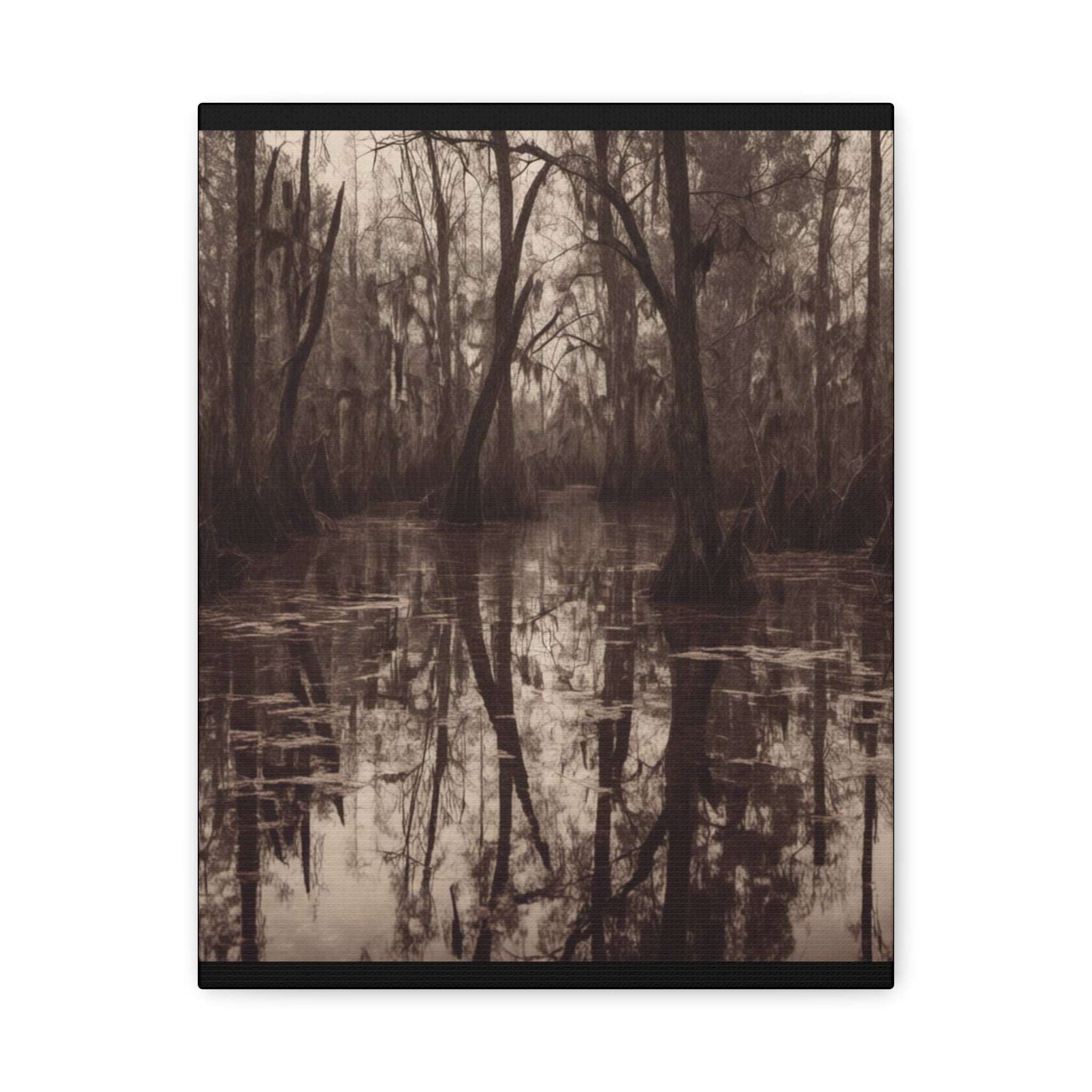 The Bayou Nature-Inspired Matte Canvas Wall Art, Rustic Home Decor, Forest Landscape Print, Nature Photography, Gift for Nature Lovers