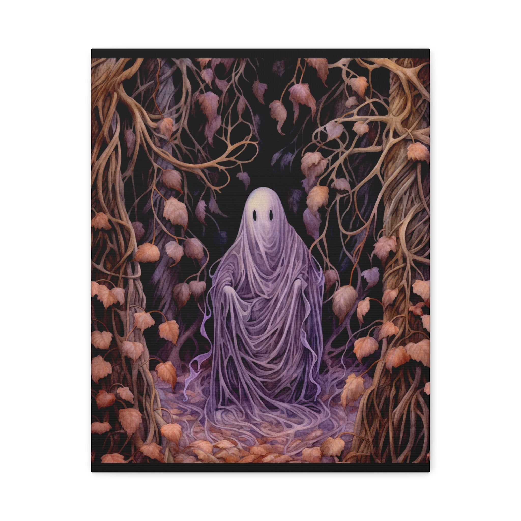 Mystical Ghost Art Canvas, Wall Decor, Haunted Home, Spooky Vibes, Halloween Decor, Unique Gift