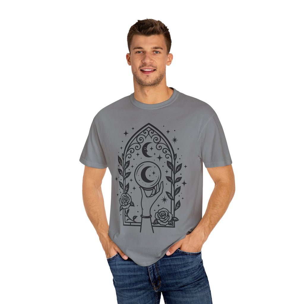 Gothic Arch Unisex T-Shirt | Celestial Graphic Tee, Gift for Astrology Lovers, Handmade Apparel for Everyday Wear, Spiritual Vibes