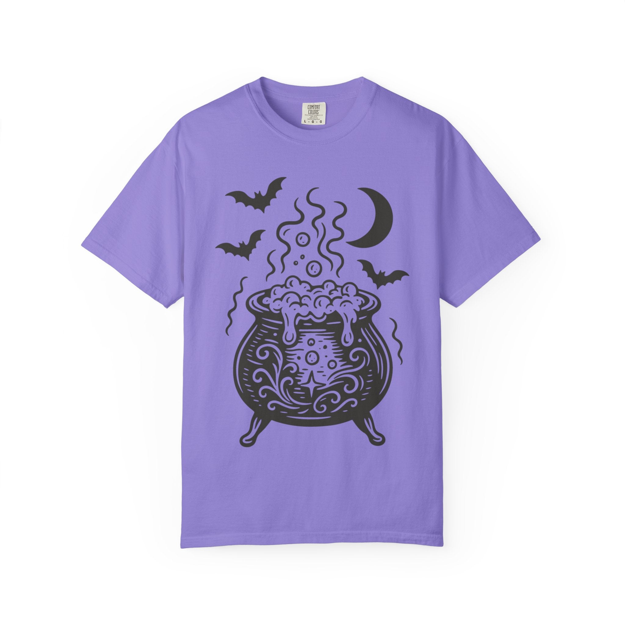 Halloween Cauldron T-shirt, Unisex Spooky Shirt, Witchy Apparel, Fall Festive Tee, Costume Party Top, Gift for Halloween Lovers
