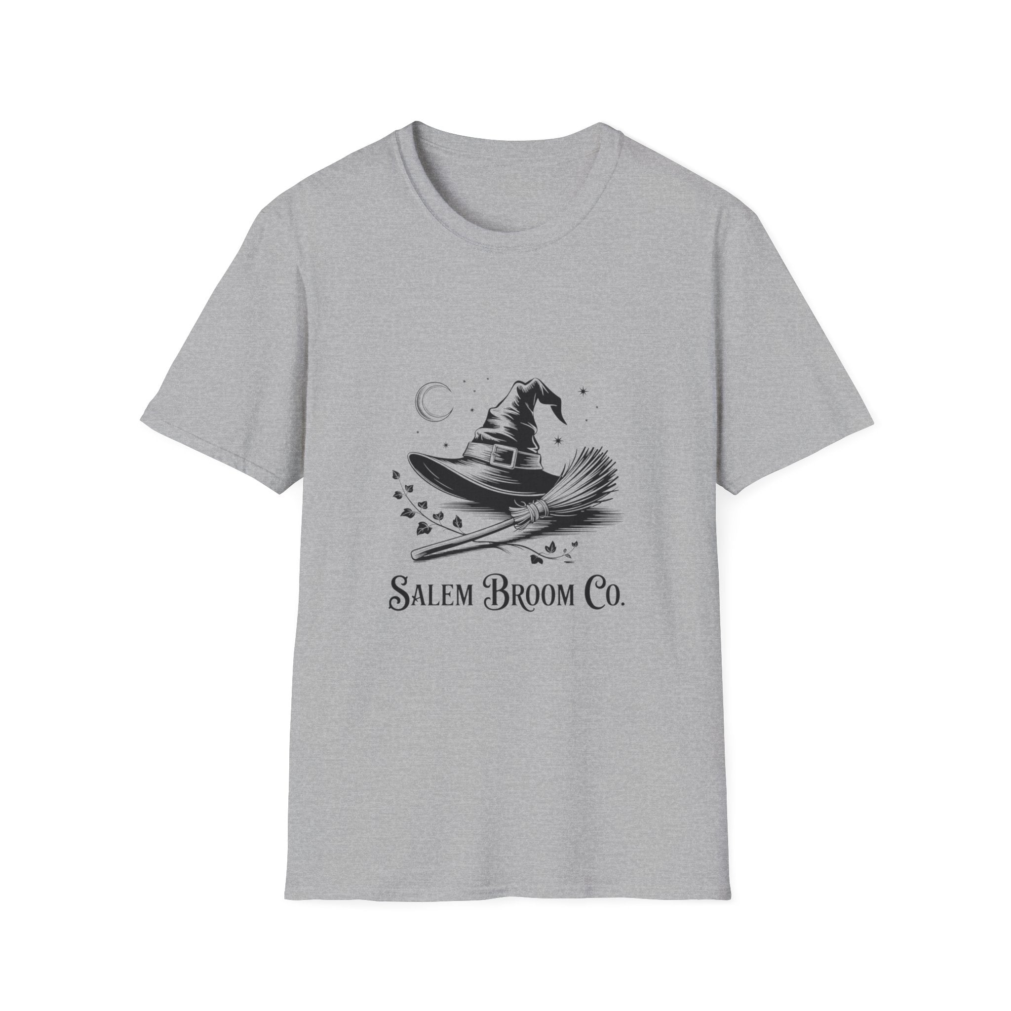 Salem Broom Co. Halloween T-Shirt | Unisex Softstyle Tee for Witch Lovers, Spooky Season, Unique Gift, Halloween Party Wear