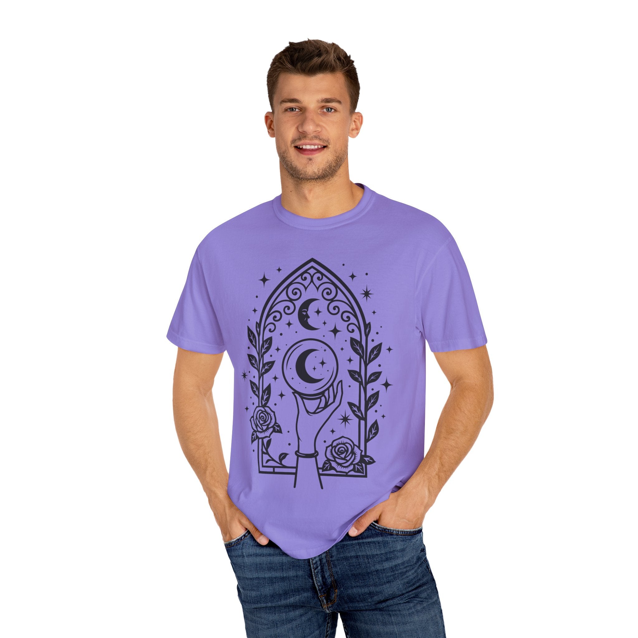 Gothic Arch Unisex T-Shirt | Celestial Graphic Tee, Gift for Astrology Lovers, Handmade Apparel for Everyday Wear, Spiritual Vibes