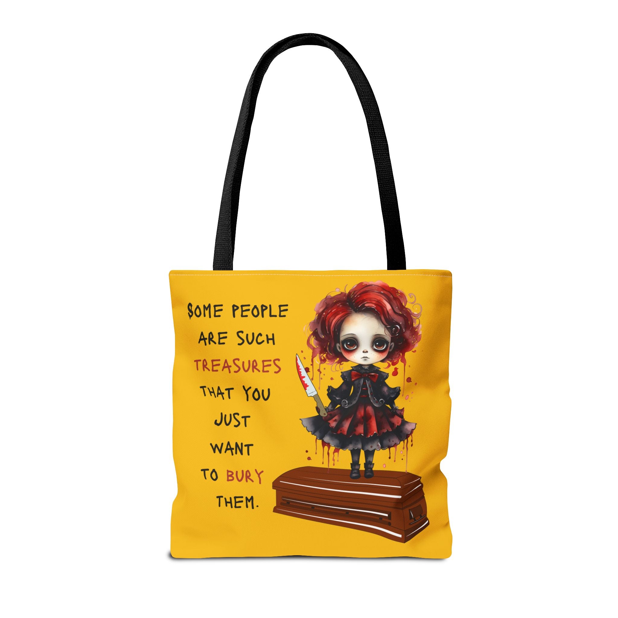 Creepy Doll Tote Bag with Quirky Artwork, Ideal for Halloween Decor, Gift for Alternative Fashion Lovers, Unique Shopper Bag, Spooky Gift