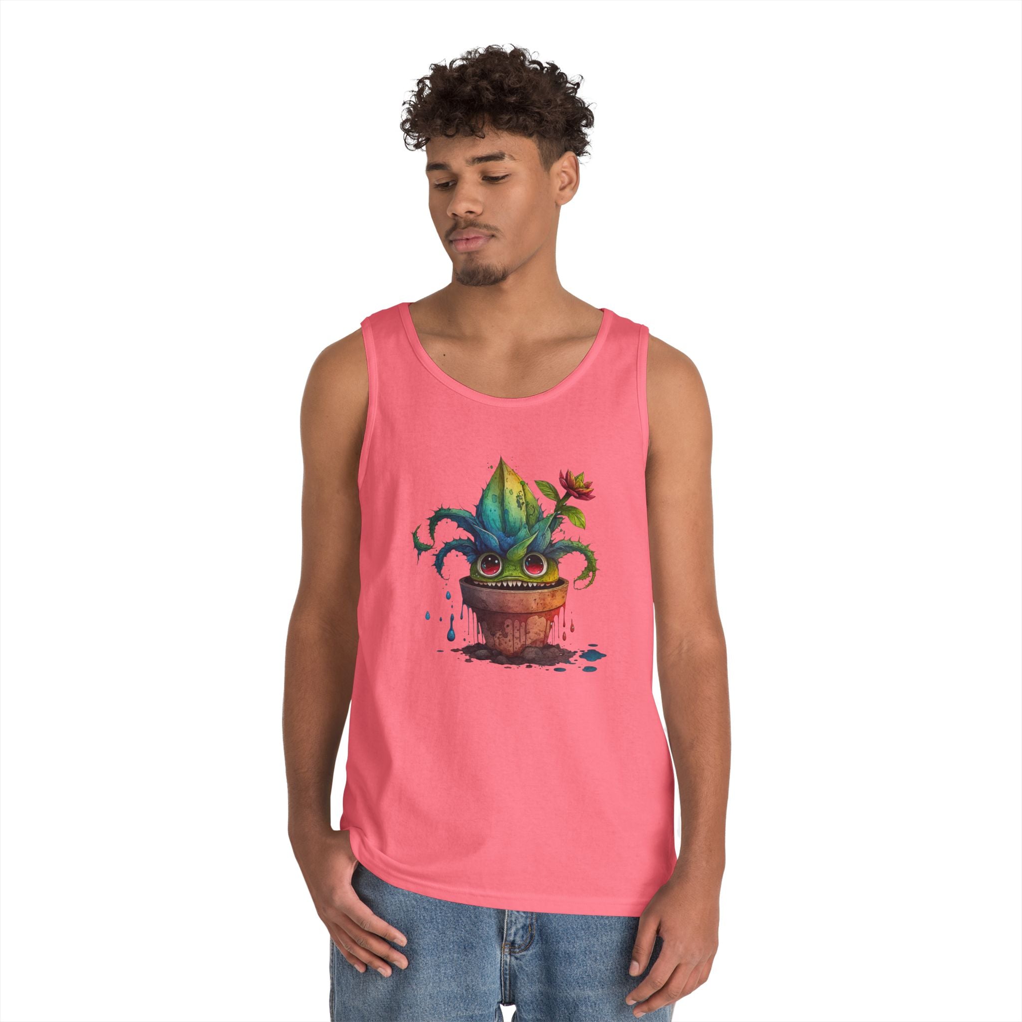 Creepy Garden Plant Tank Top – Fun Unisex Tee for Plant Lovers, Gardening Gift, Summer Wear, Eco-Friendly Fashion