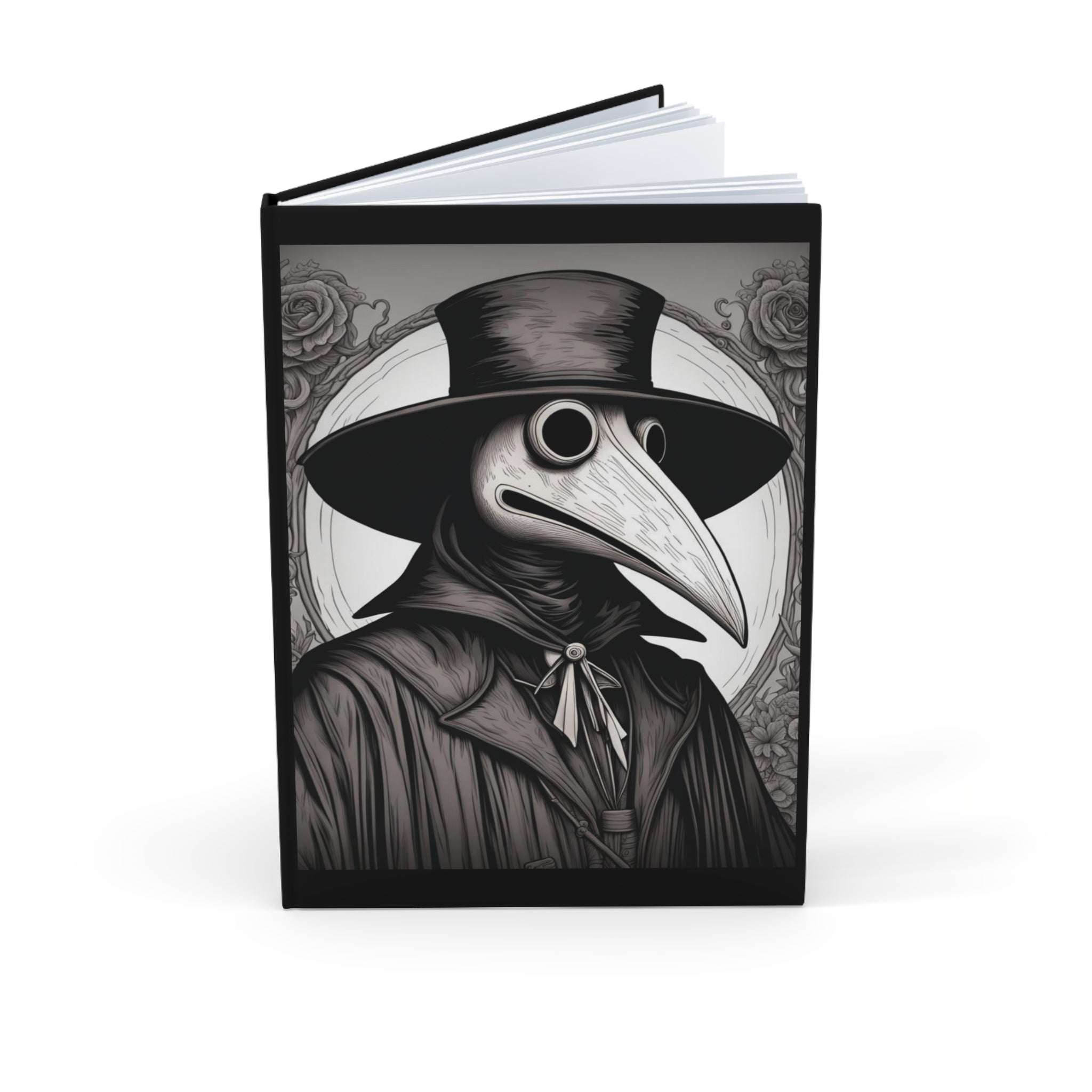 Gothic Plague Doctor Hardcover Journal, A5 Writing Notebook, Unique Gift for Halloween, Dark Academia, Sketchbook, Diary