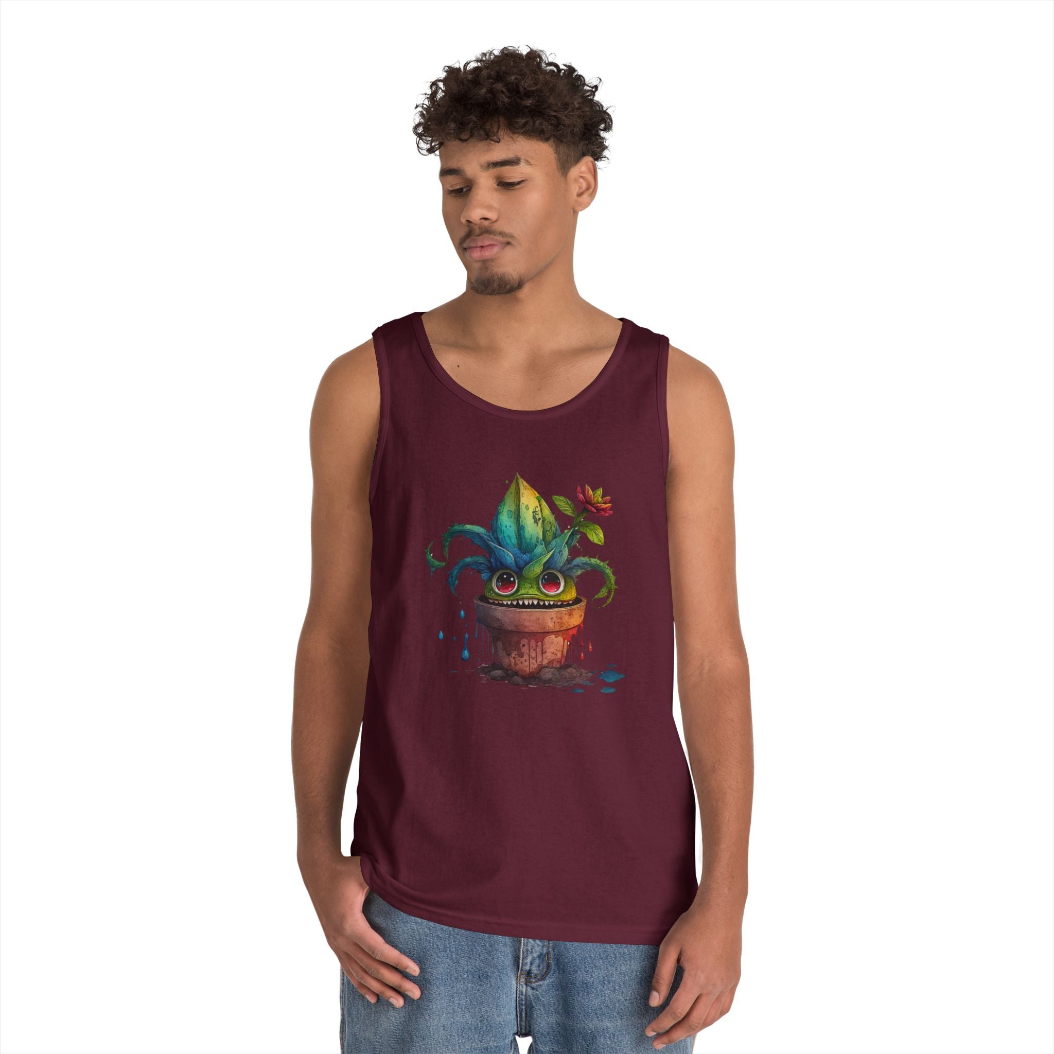 Creepy Garden Plant Tank Top – Fun Unisex Tee for Plant Lovers, Gardening Gift, Summer Wear, Eco-Friendly Fashion