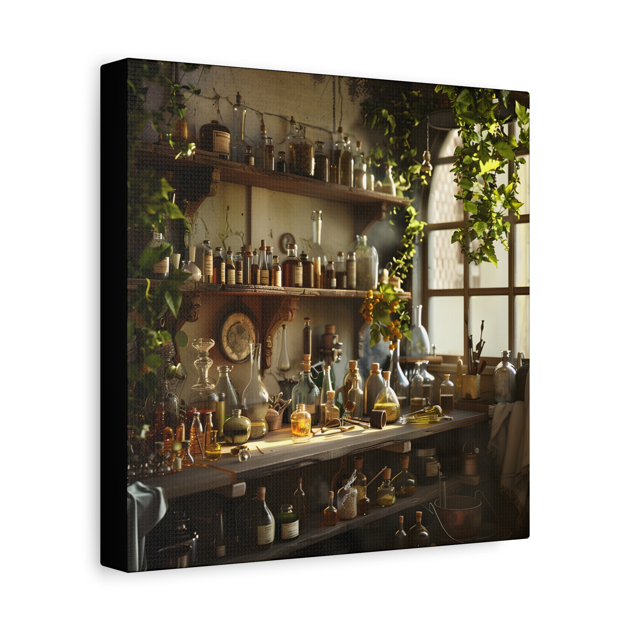 Botanical Apothecary Canvas Print, Vintage Wall Art, Nature Decor, Herbarium Artwork, Home Aesthetic
