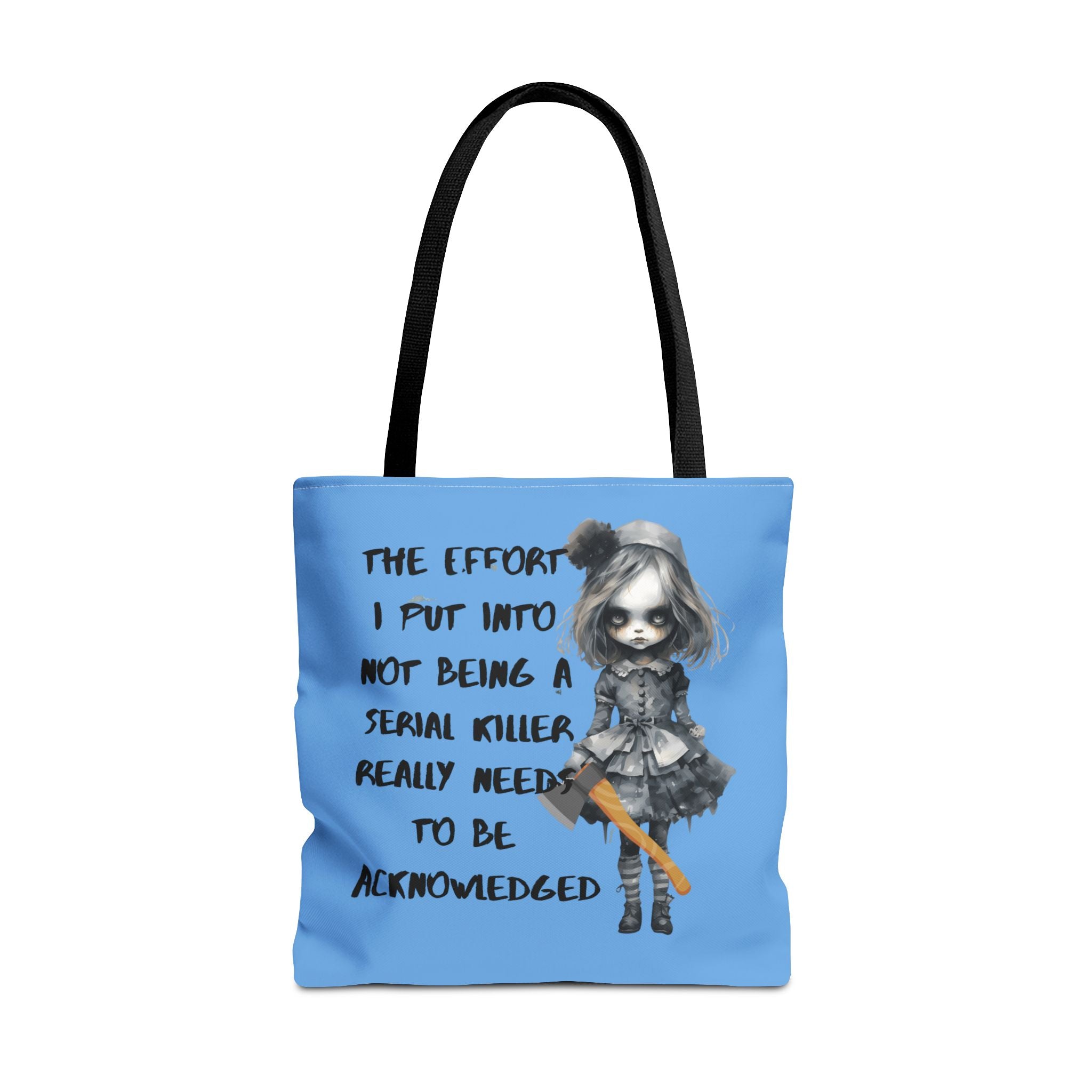 Creepy Doll Tote Bag, Playful Tote for Animal Lovers, Unique Gift, Eco-Friendly Shopping Bag, Fun Everyday Use, Cute Design