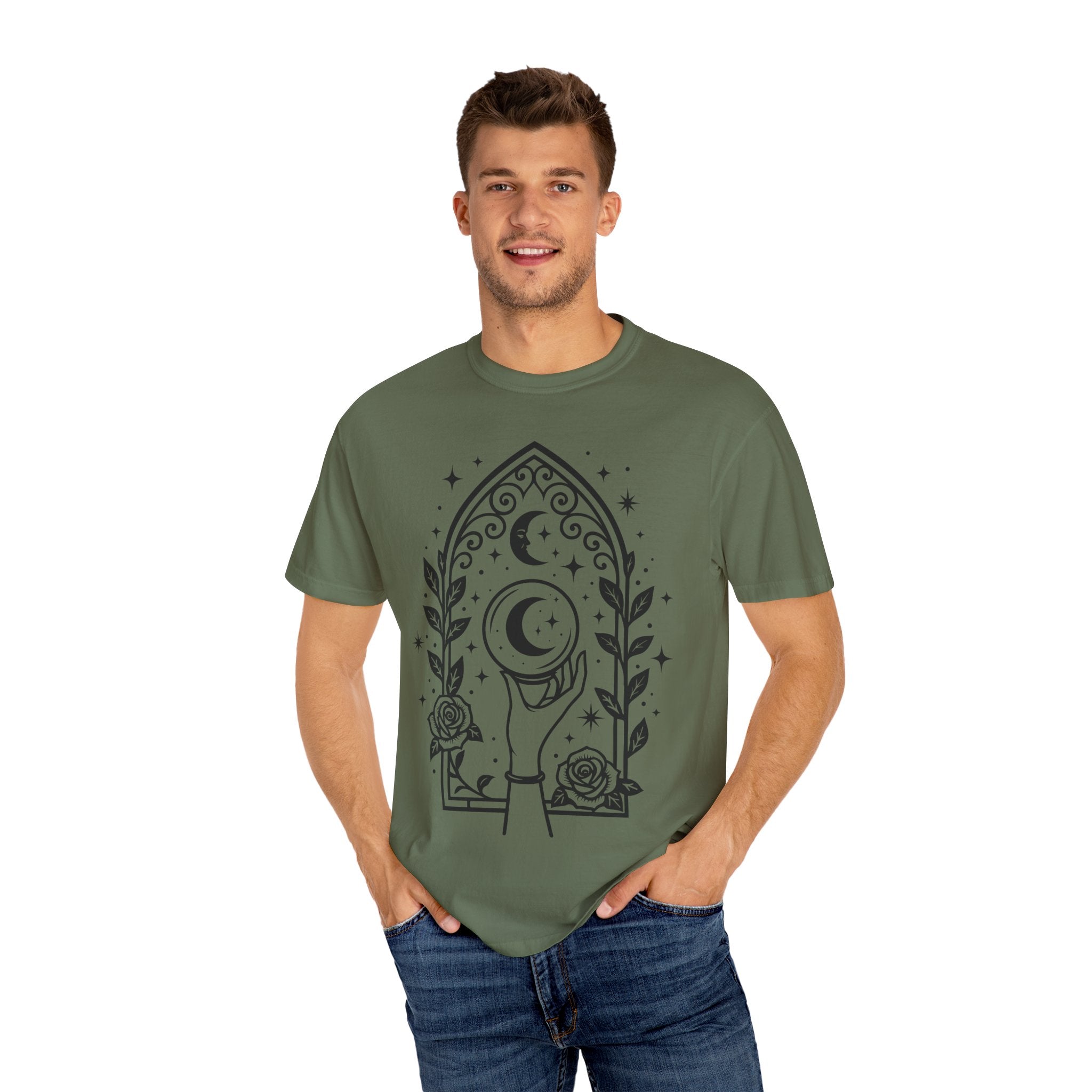 Gothic Arch Unisex T-Shirt | Celestial Graphic Tee, Gift for Astrology Lovers, Handmade Apparel for Everyday Wear, Spiritual Vibes