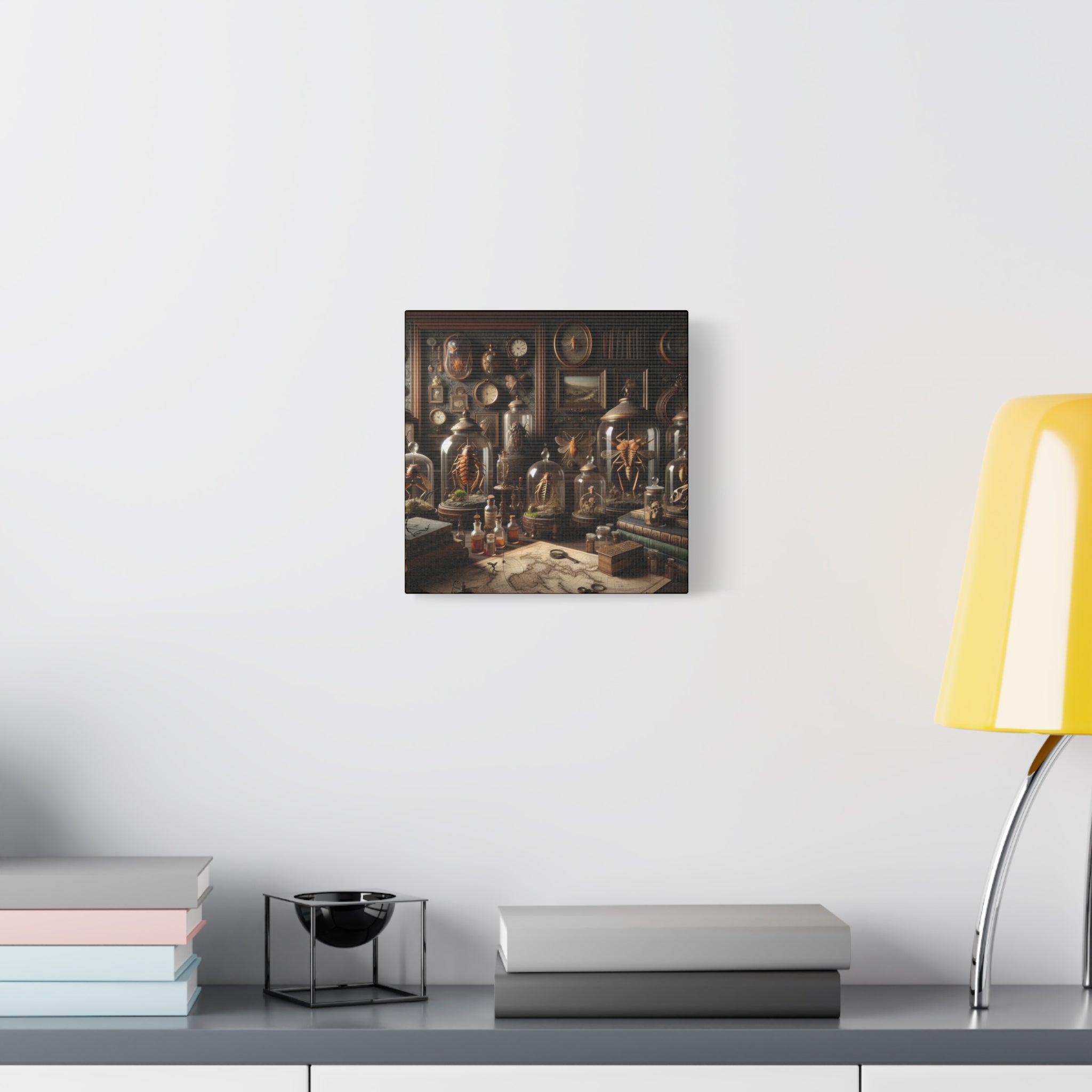 Curiosities Stretched Canvas Print of Curiosities, Wall Art, Home Decor, Gothic Decor, Steampunk Artwork