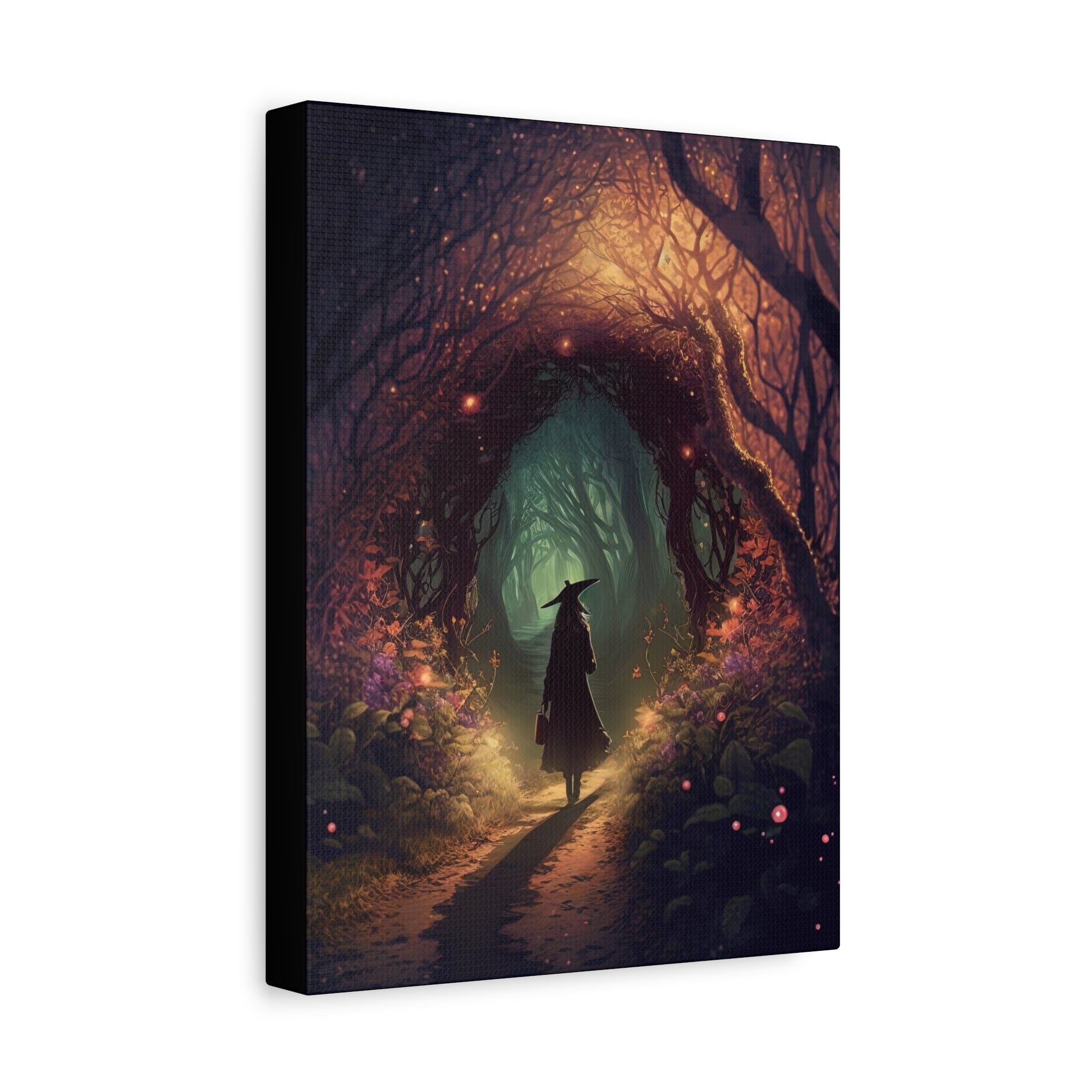 Nightfall Wall Art Print, Witch Canvas, Fantasy Home Decor, Magical Artwork, Gift for Her