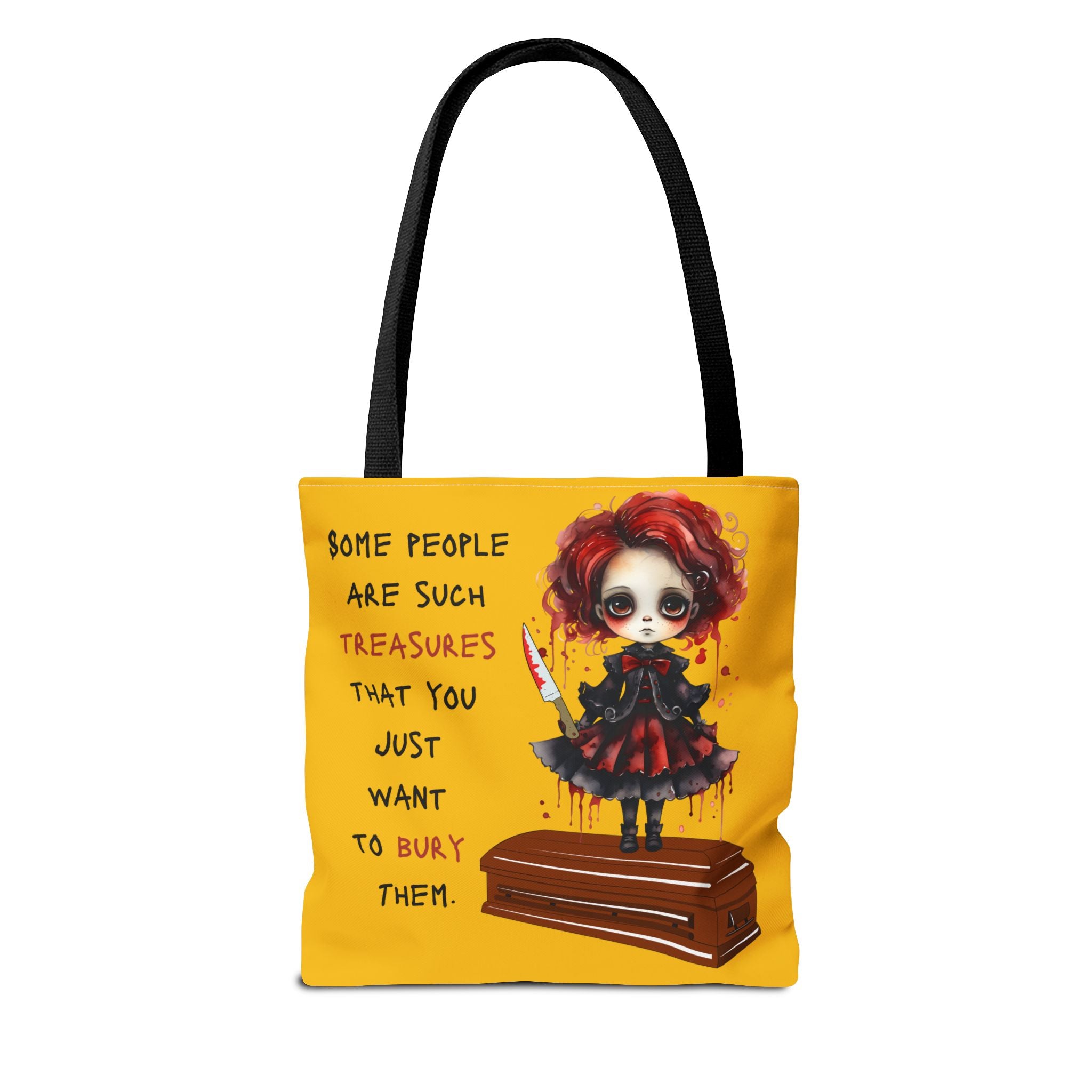 Creepy Doll Tote Bag with Quirky Artwork, Ideal for Halloween Decor, Gift for Alternative Fashion Lovers, Unique Shopper Bag, Spooky Gift