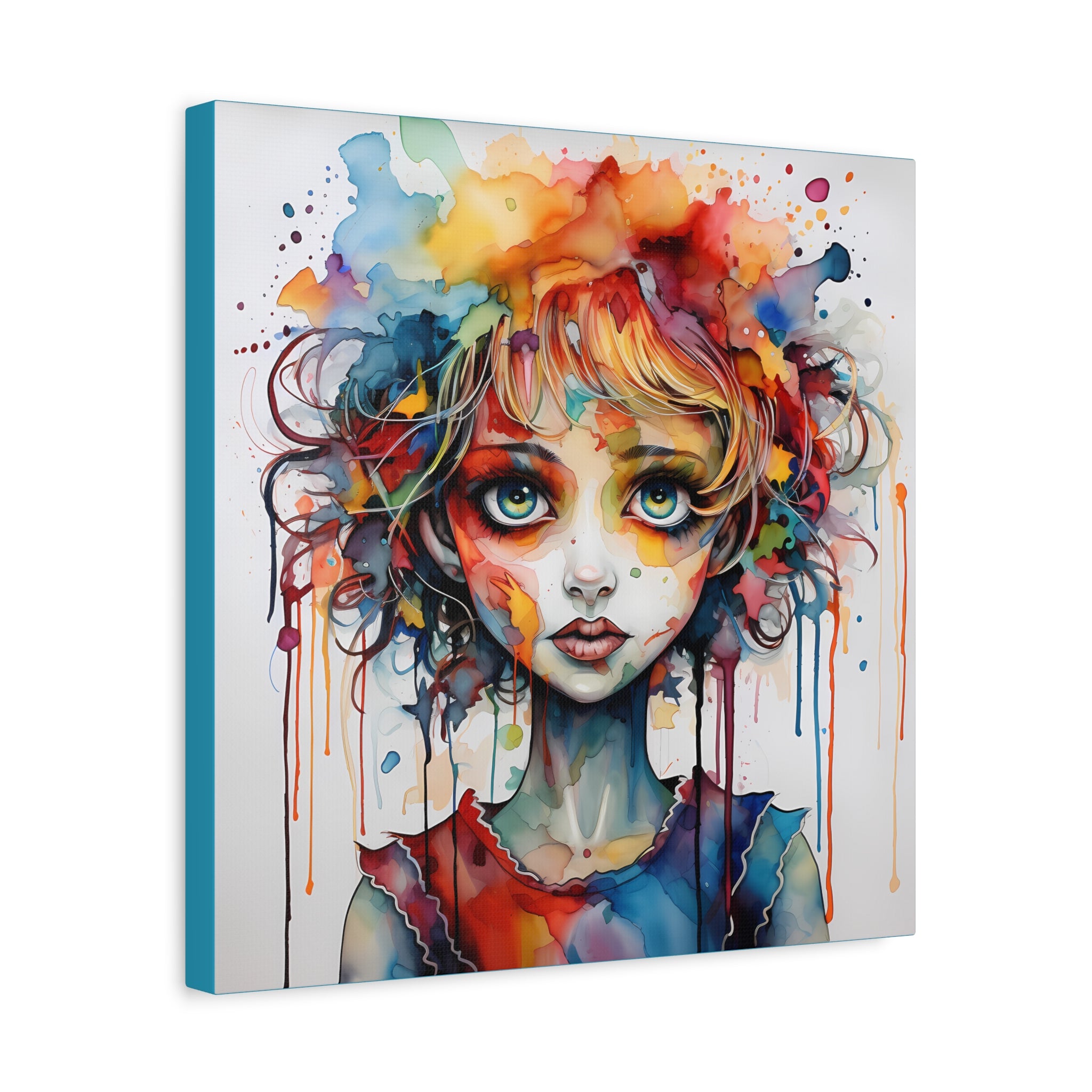 Creepy Doll Art Canvas Print, Vibrant Wall Decor, Unique Gift for Art Lovers, Whimsical Home Decoration, Perfect for Birthdays, Holidays