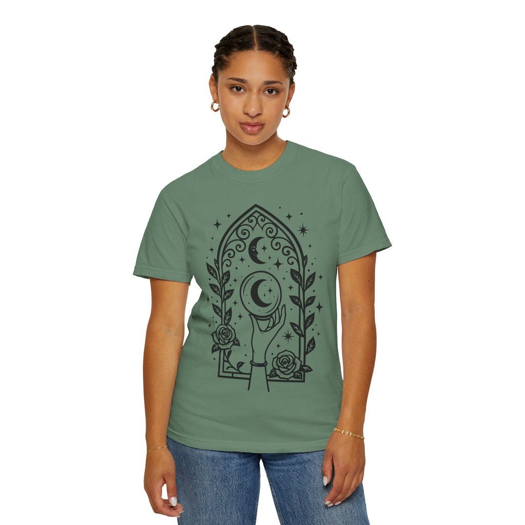 Gothic Arch Unisex T-Shirt | Celestial Graphic Tee, Gift for Astrology Lovers, Handmade Apparel for Everyday Wear, Spiritual Vibes