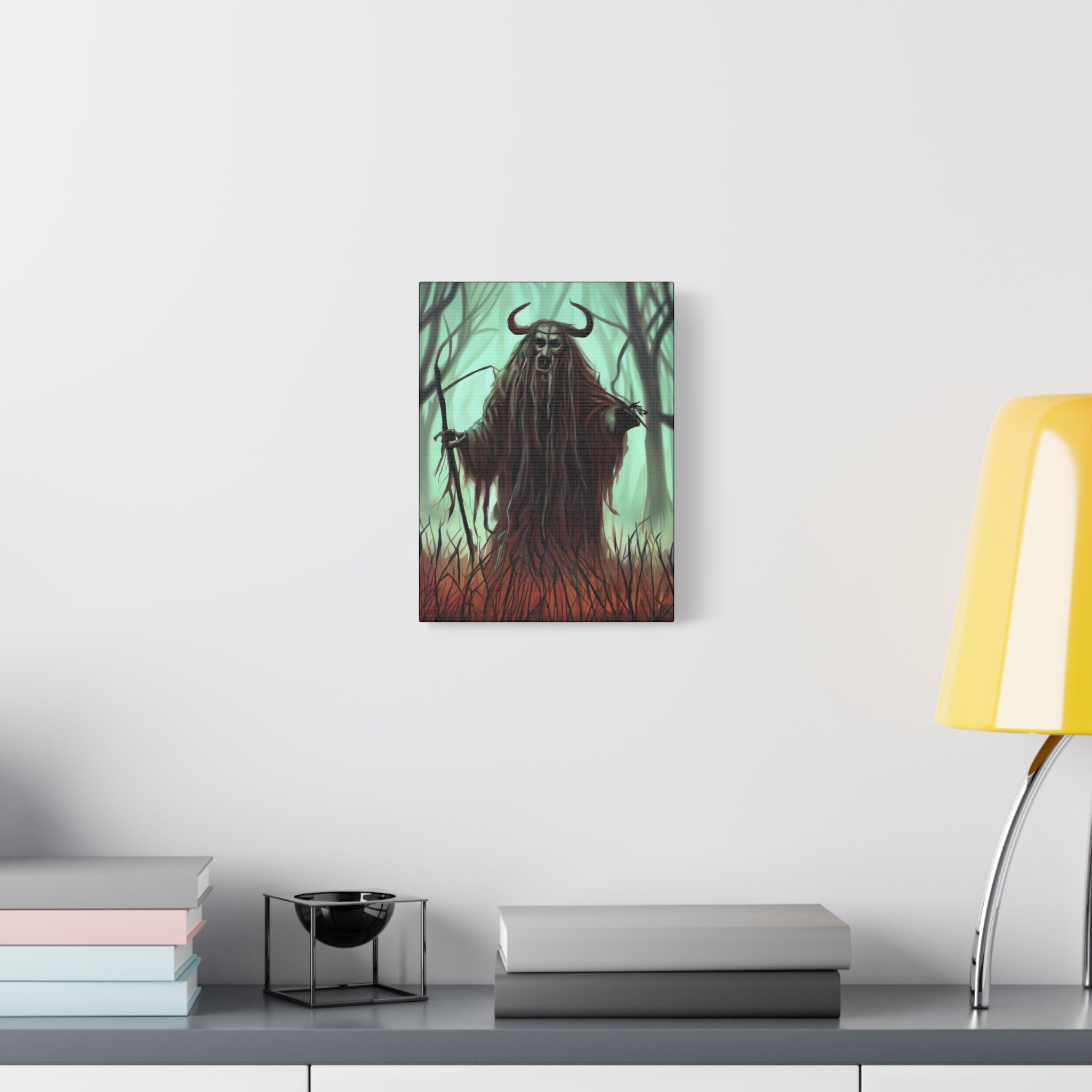 The Shaman Canvas Art, Halloween Decor, Witchy Wall Art, Gothic Home Decor, Fantasy Artwork, Unique Gift for Halloween