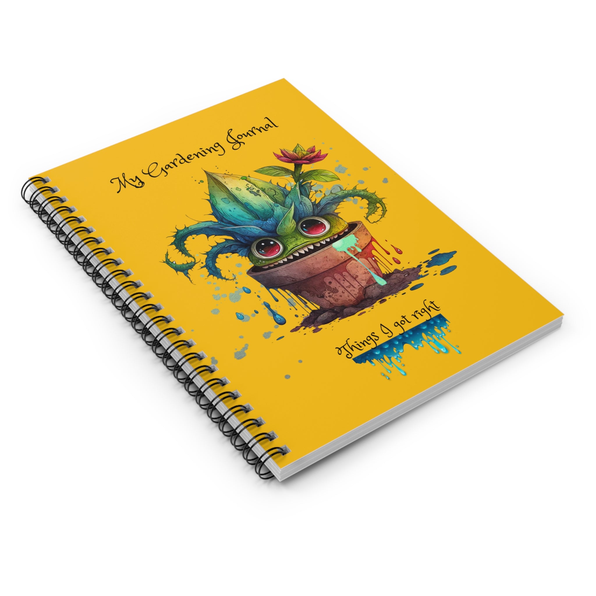 Creepy Garden Journal - Spirited Plant Spiral Notebook, Gardening Gift, Nature Lover's Journal, Creative Writing, Cute Notebook